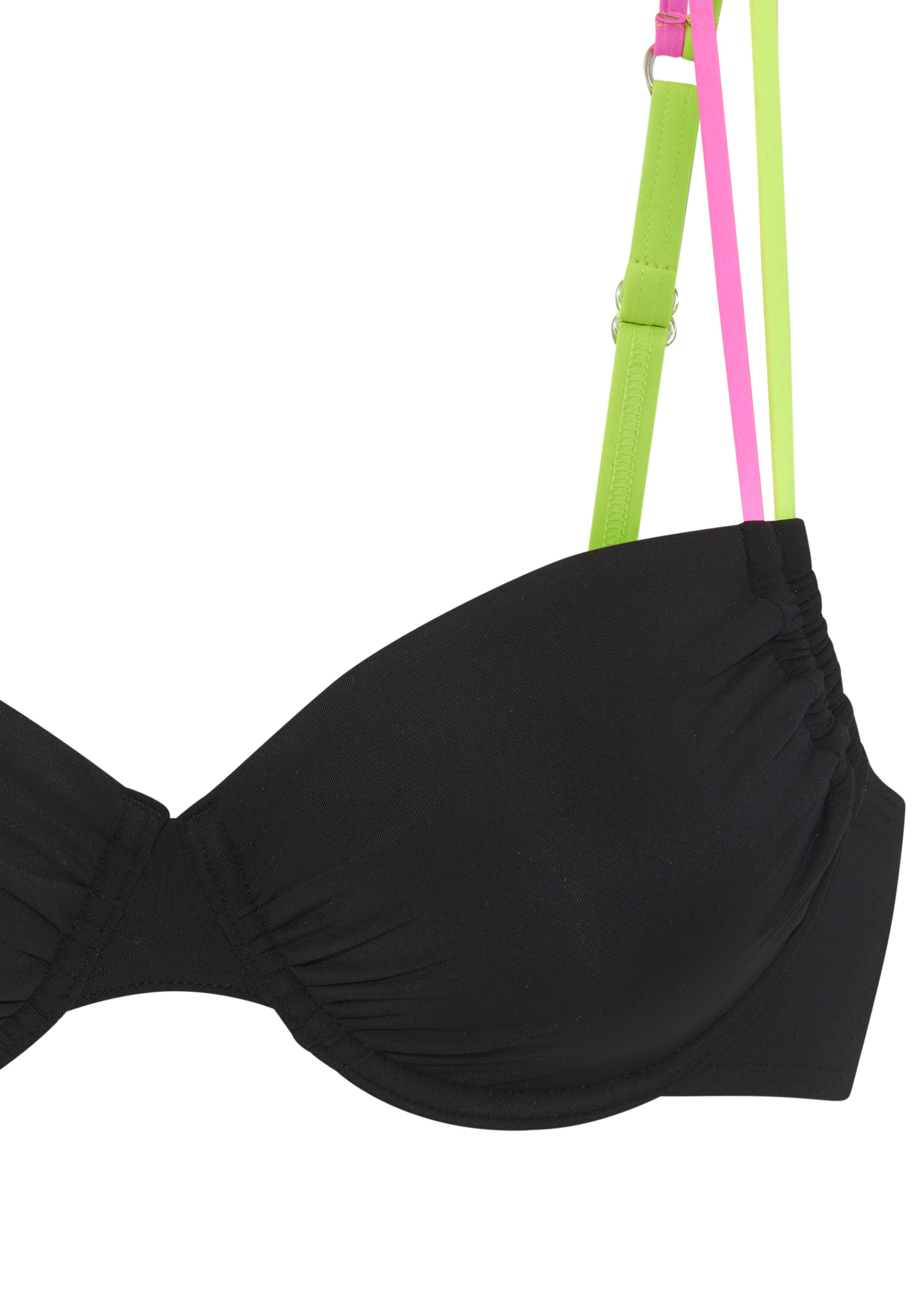 Buffalo Bügel-Bikini-Top »Pop«, Mit kontrastfarbigen Doppelträgern