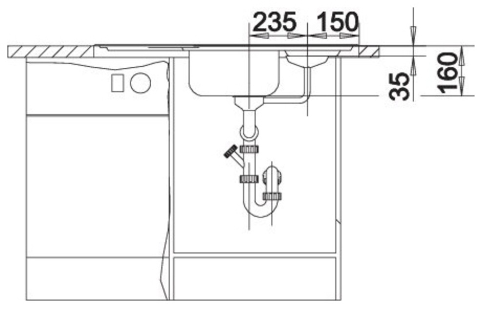 Blanco Edelstahlspüle »TIPO 9 E« 1 Stk. tlg. zum wechselseitigen Einbau geeignet