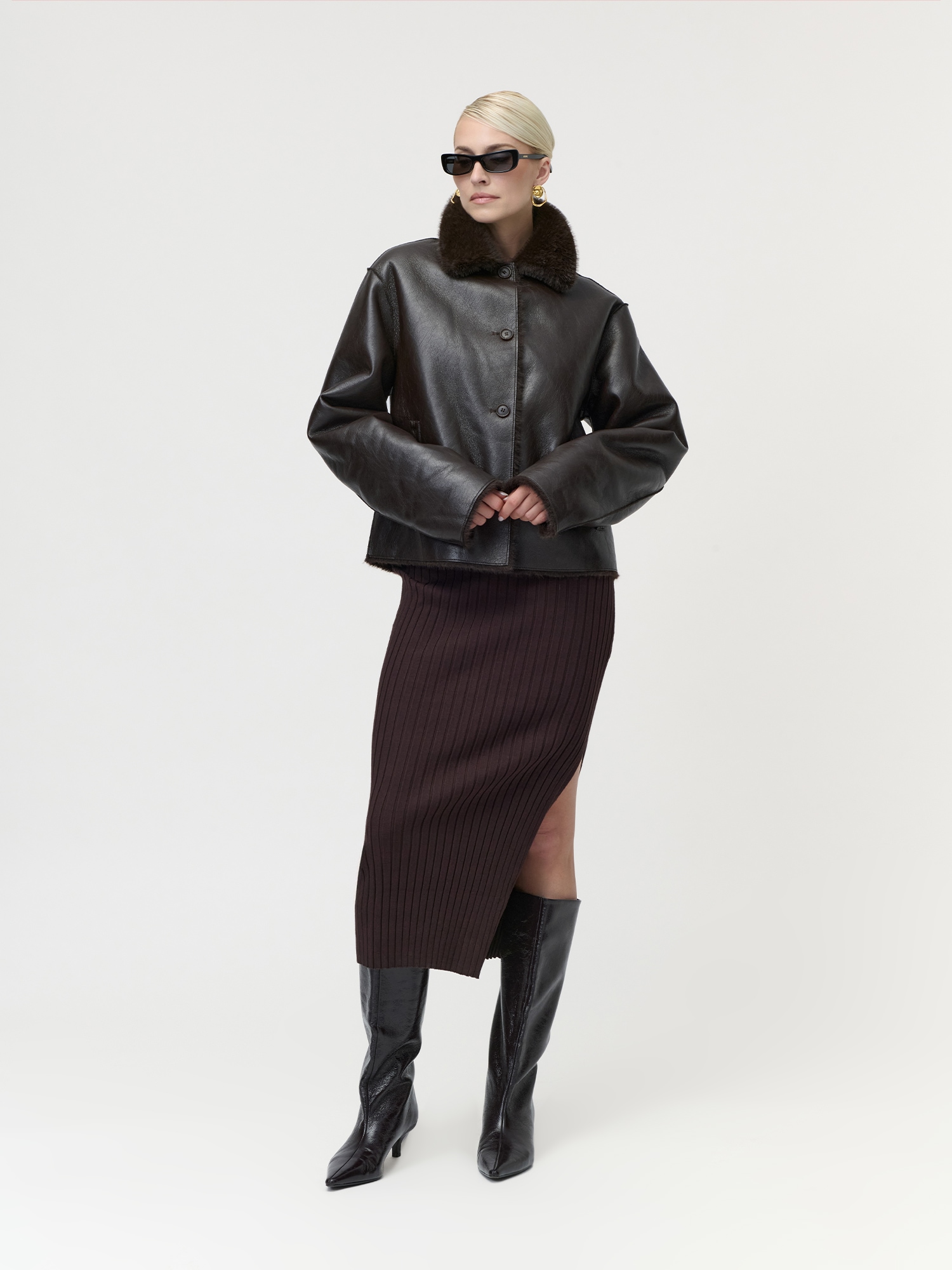 LeGer Wendejacke »Masha, LeGer by Lena Gercke« aus Lederimitat und Plüschfell