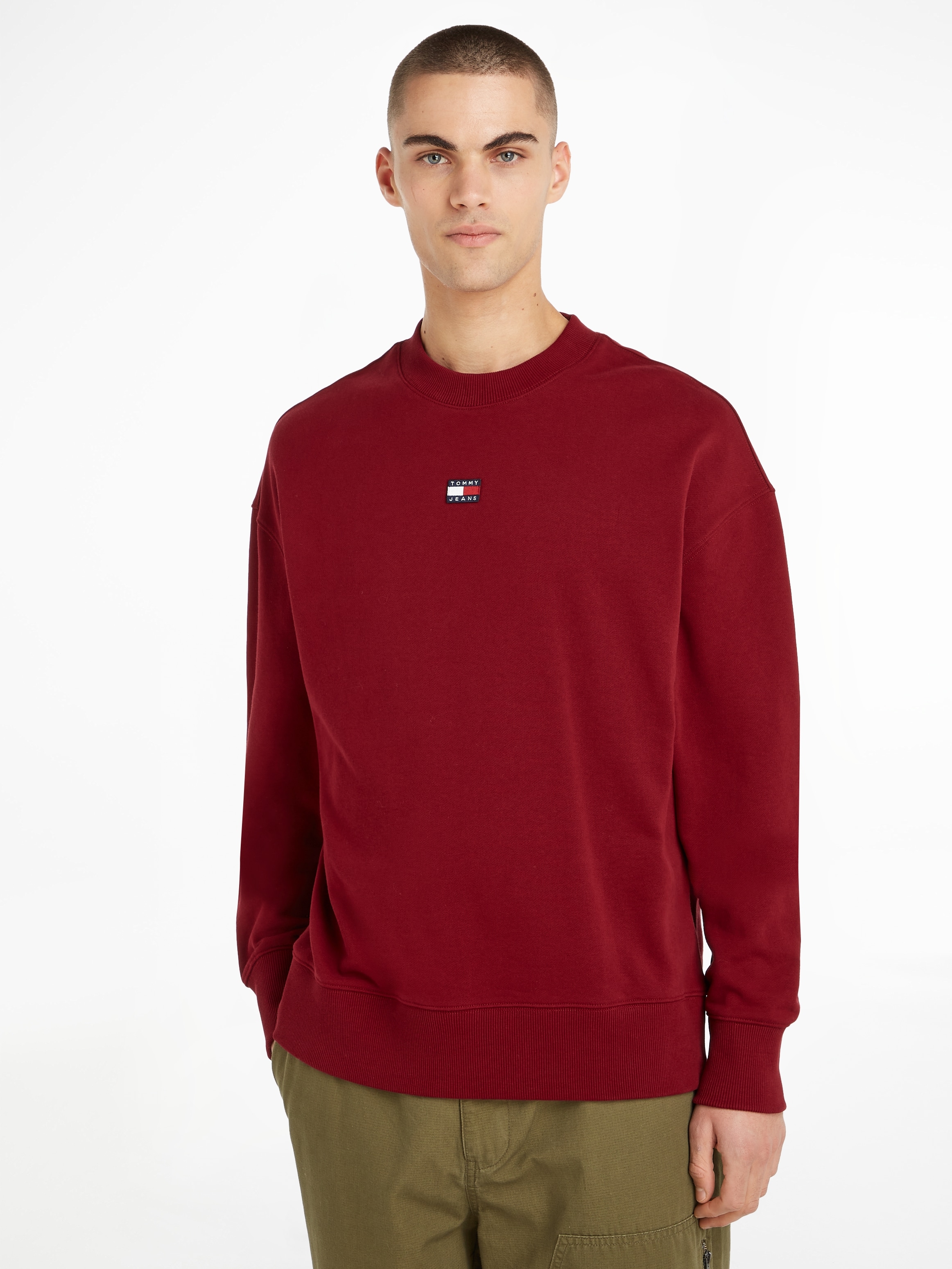 Tommy Jeans Sweatshirt "TJM RLX XS BADGE CREW", mit Tommy Jeans Stickerei günstig online kaufen