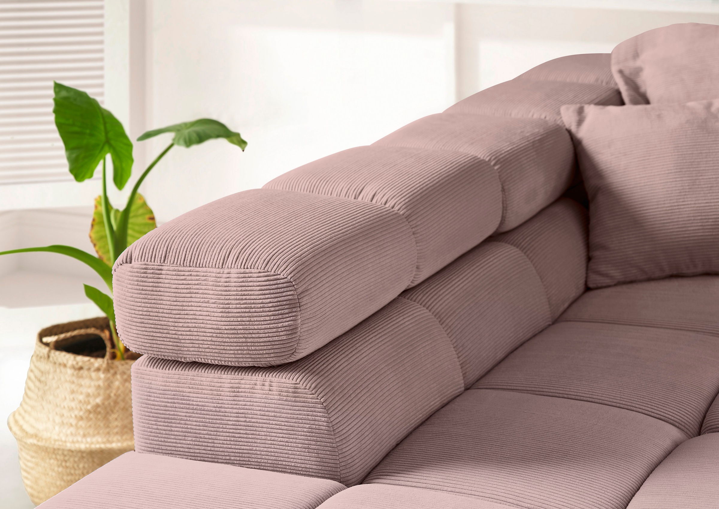 INOSIGN Ecksofa »Ancona incl. Kopfteilverstellung, OTTOs Choice, Breite 319cm, L-Form«, wahlweise motorische Sitztiefenverstellung, auch in Cord + Easy Care
