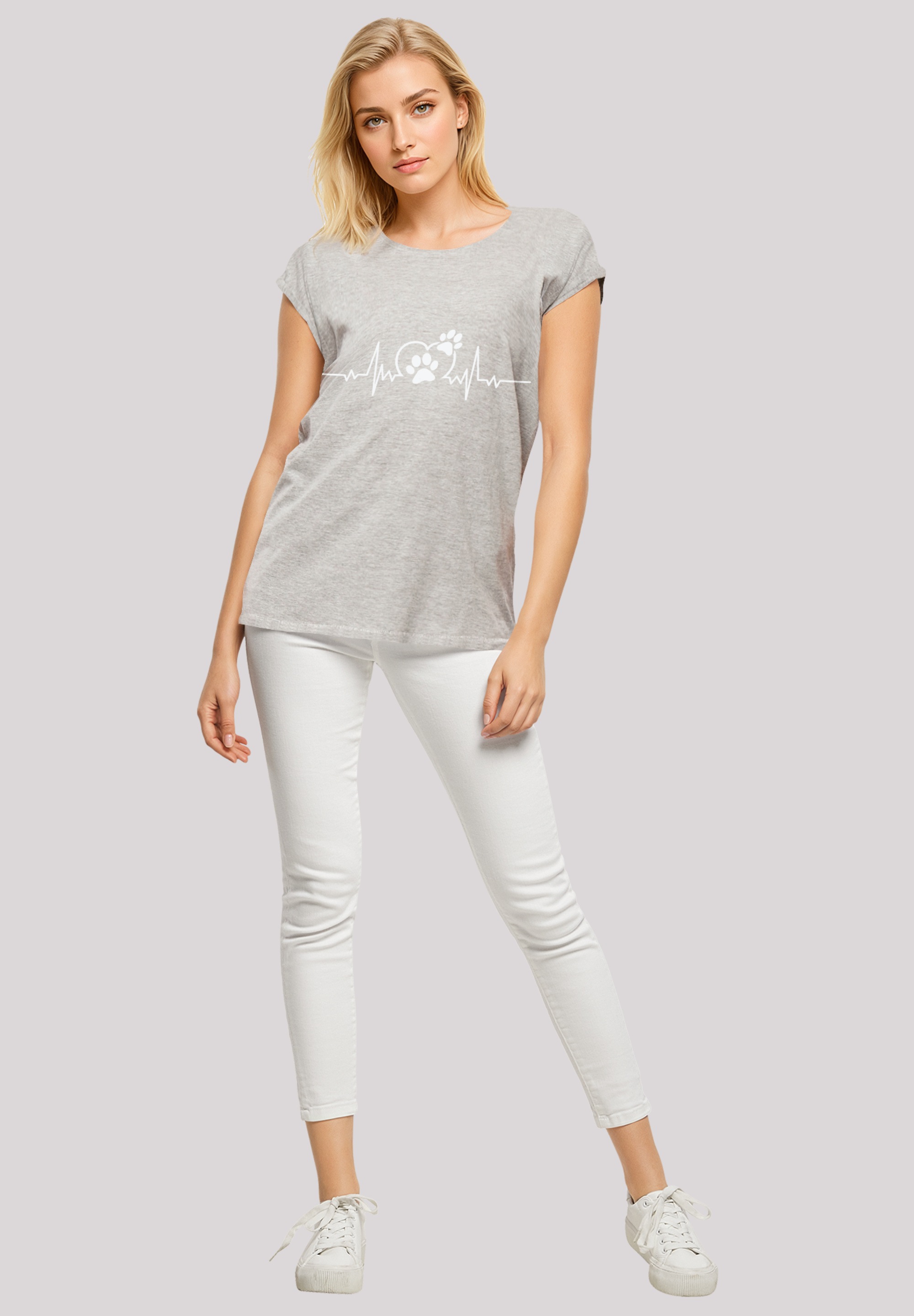 F4NT4STIC T-Shirt »Herzschlag Hunde Liebe«, Premium Qualität