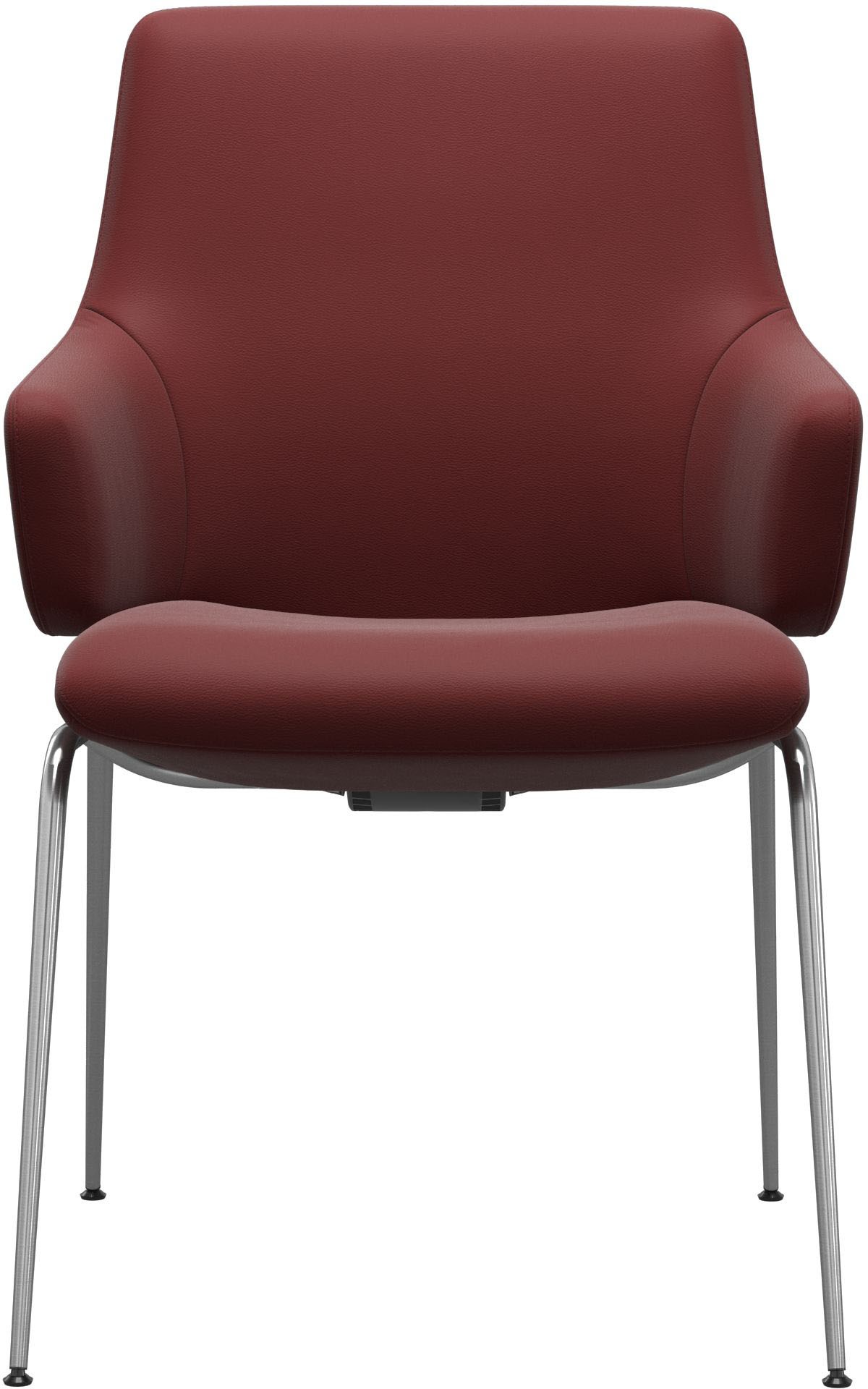 Stressless Laurel Low Back Dining Chair with Arms, Paloma Leather, Cherry Red, Size L 2