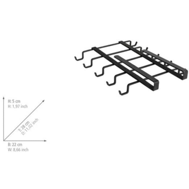 WENKO Küchenregal, (1 St.), Schrankeinsatz, Tassenhalter für 10 Tassen,  Metall | BAUR