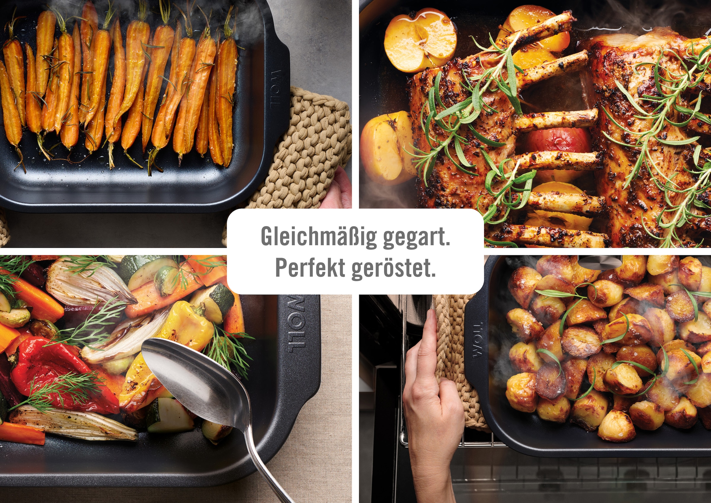 WOLL Auflaufform »Roast it!« Aluminium 4 Stk. tlg. Antihaftbeschichtet