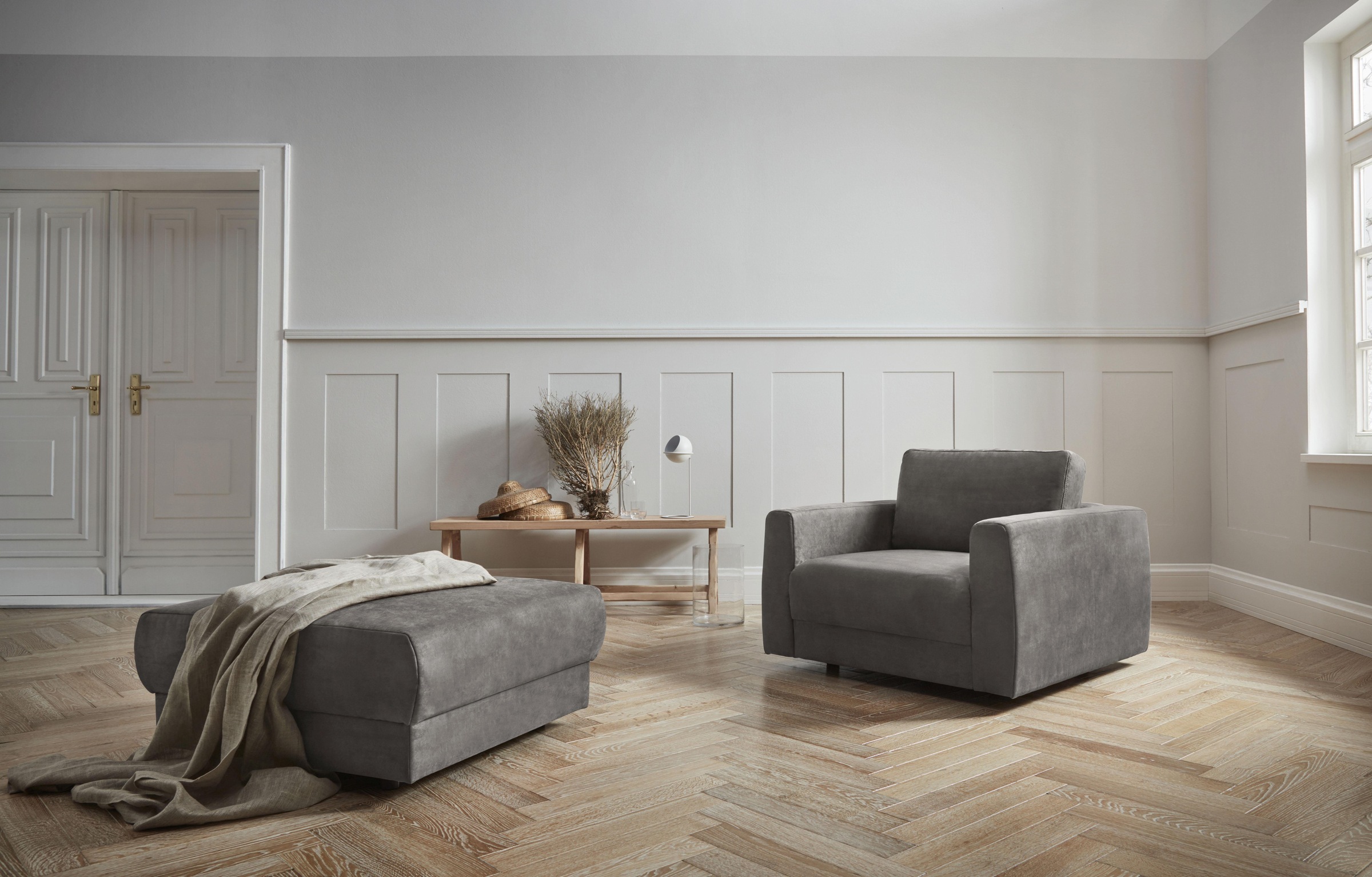 andas Hocker »Hobro«, in 3 Bezugsstoffen und vielen Farben, Design by Morten Georgsen