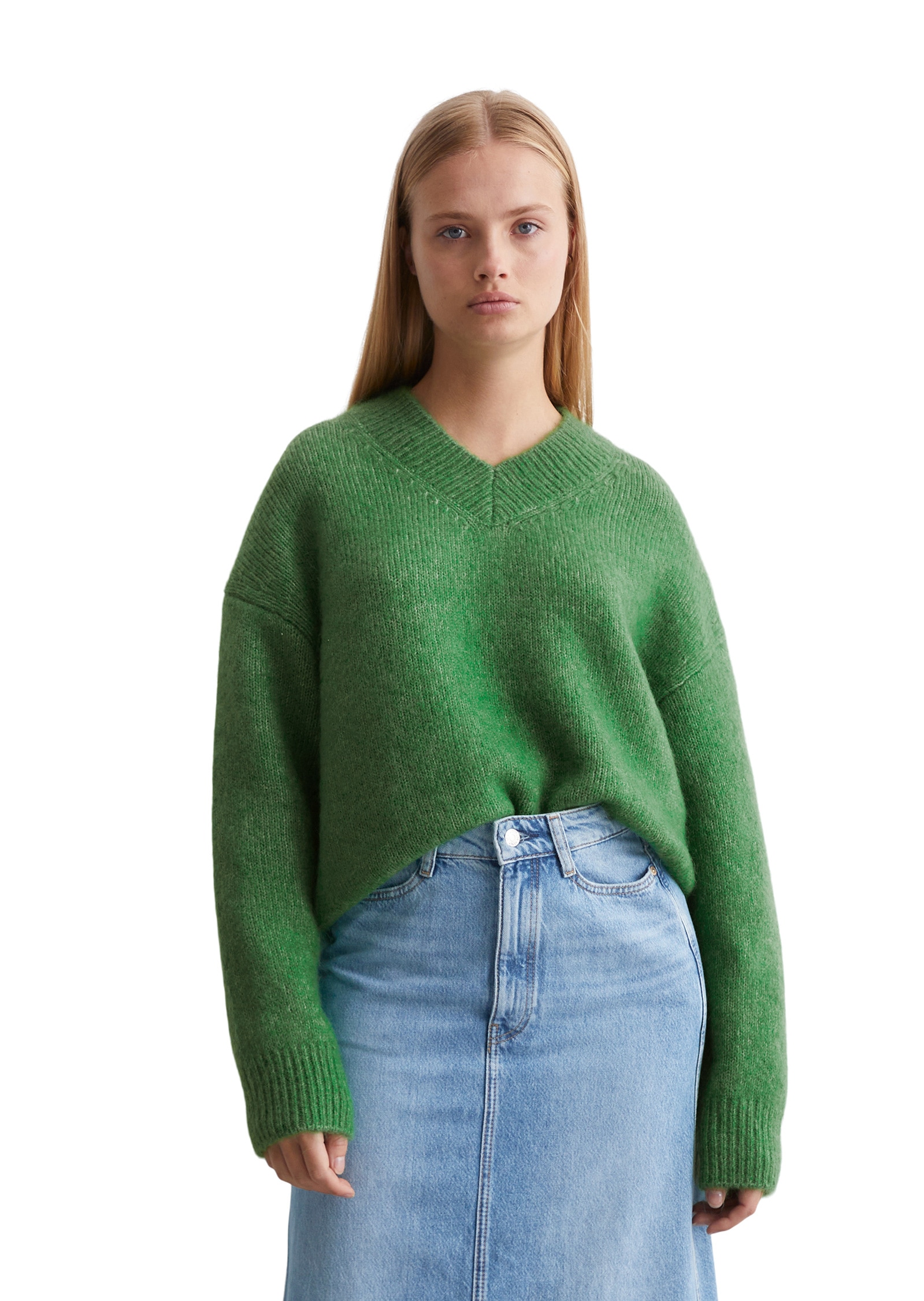 V-Ausschnitt-Pullover »aus kuscheligem Schurwolle-Mohair-Mix«