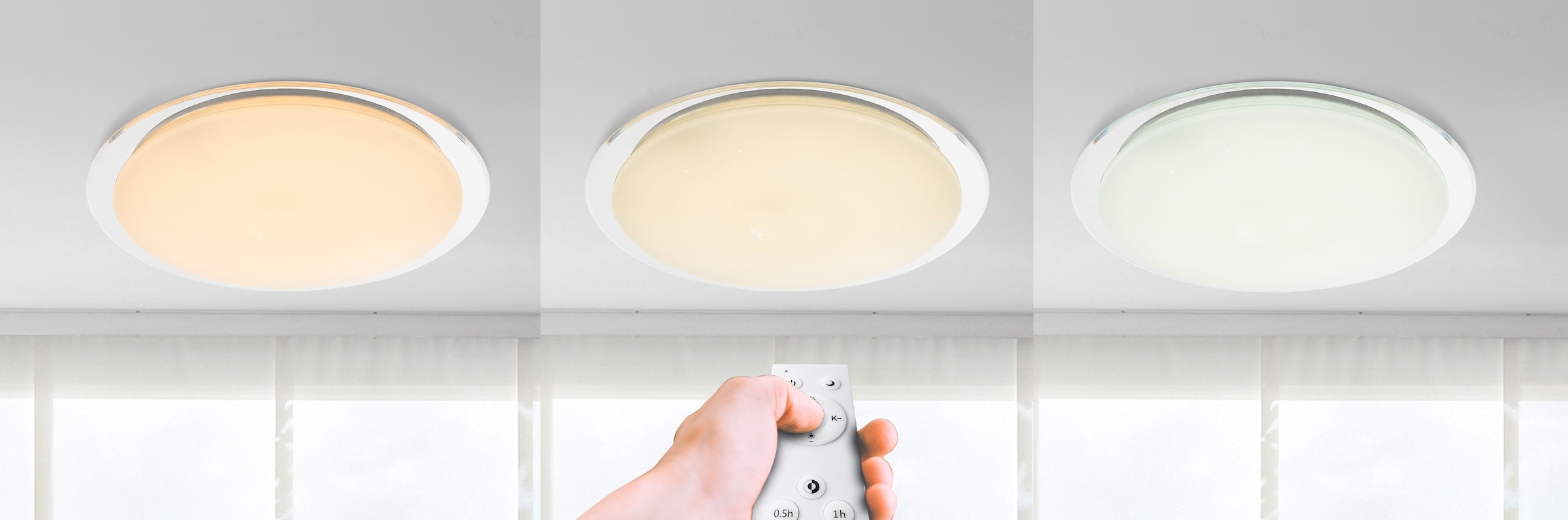 GLOBO LIGHTING LED Deckenleuchte »OPTIMA«, Leuchtmittel LED-Modul | LED fest integriert, Deckenlampe/rund/Wohnzimmer/Schlafzimmer/elegant