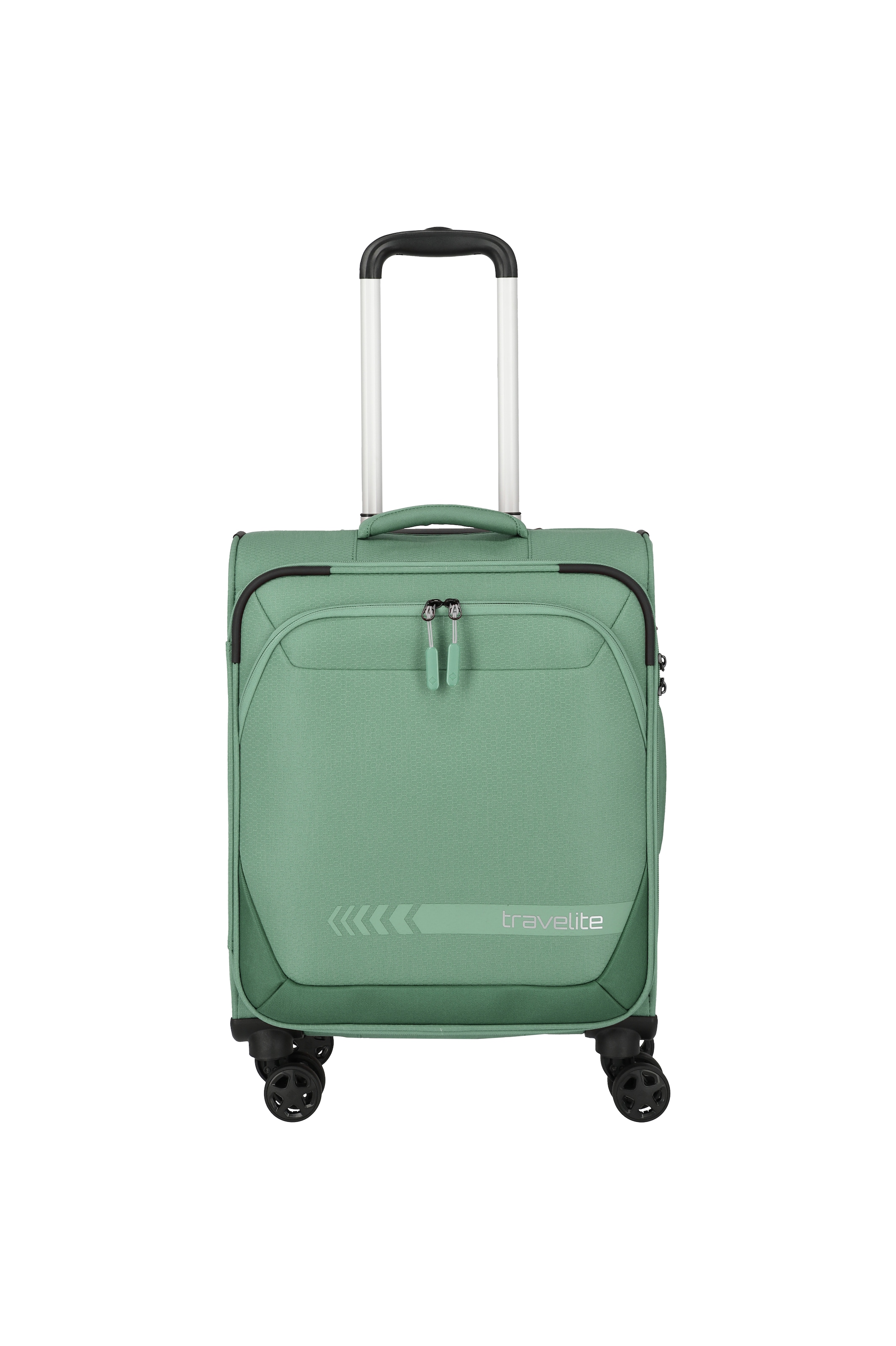 travelite Handgepäckkoffer "KICK OFF Reisekoffer" 37 l 4 Rollen 4 Doppelrollen, Außentaschen und Packgurte – leicht und robust