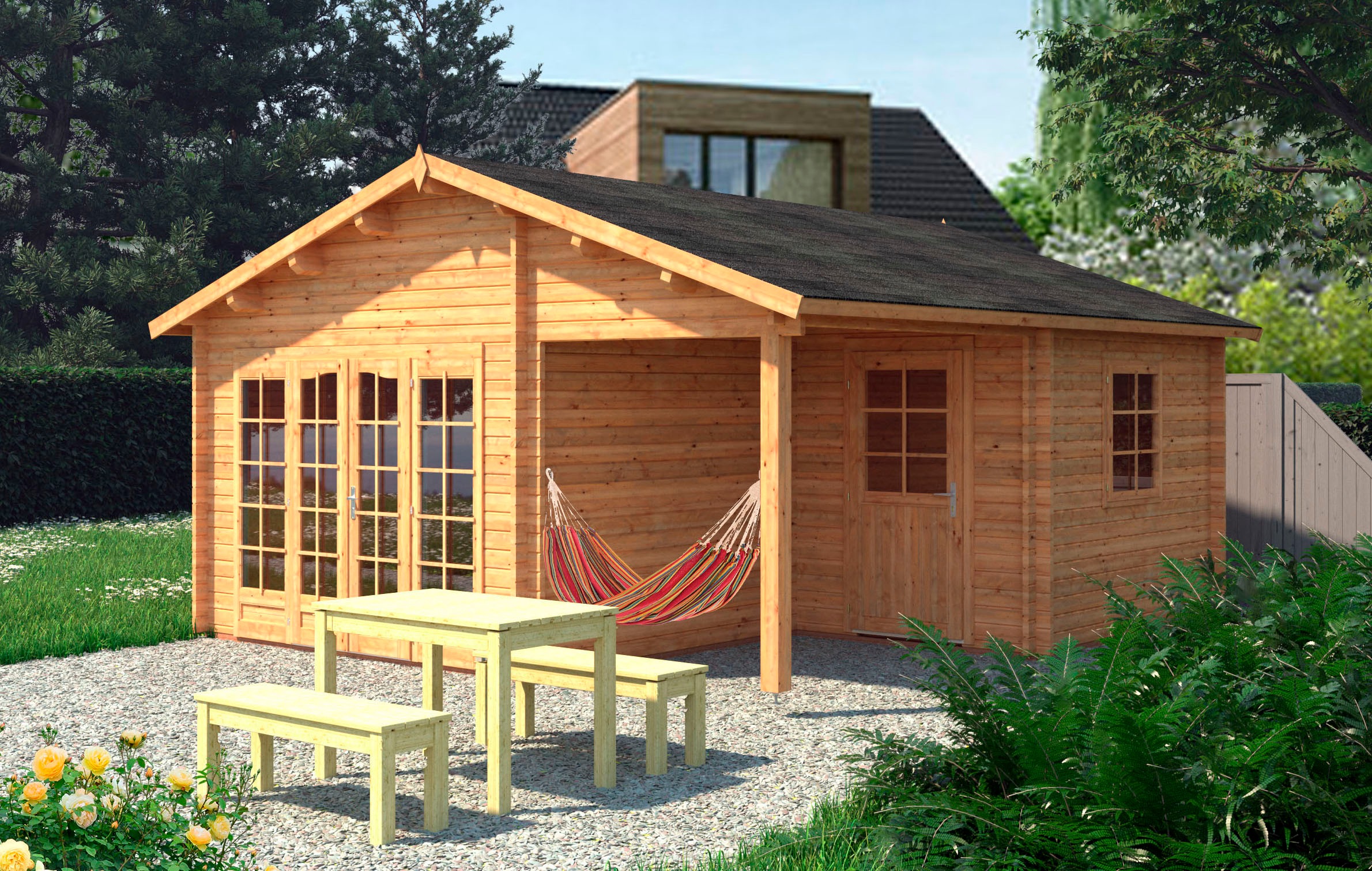 Palmako Gartenhaus »Irene«, 21,9+5,2 qm
