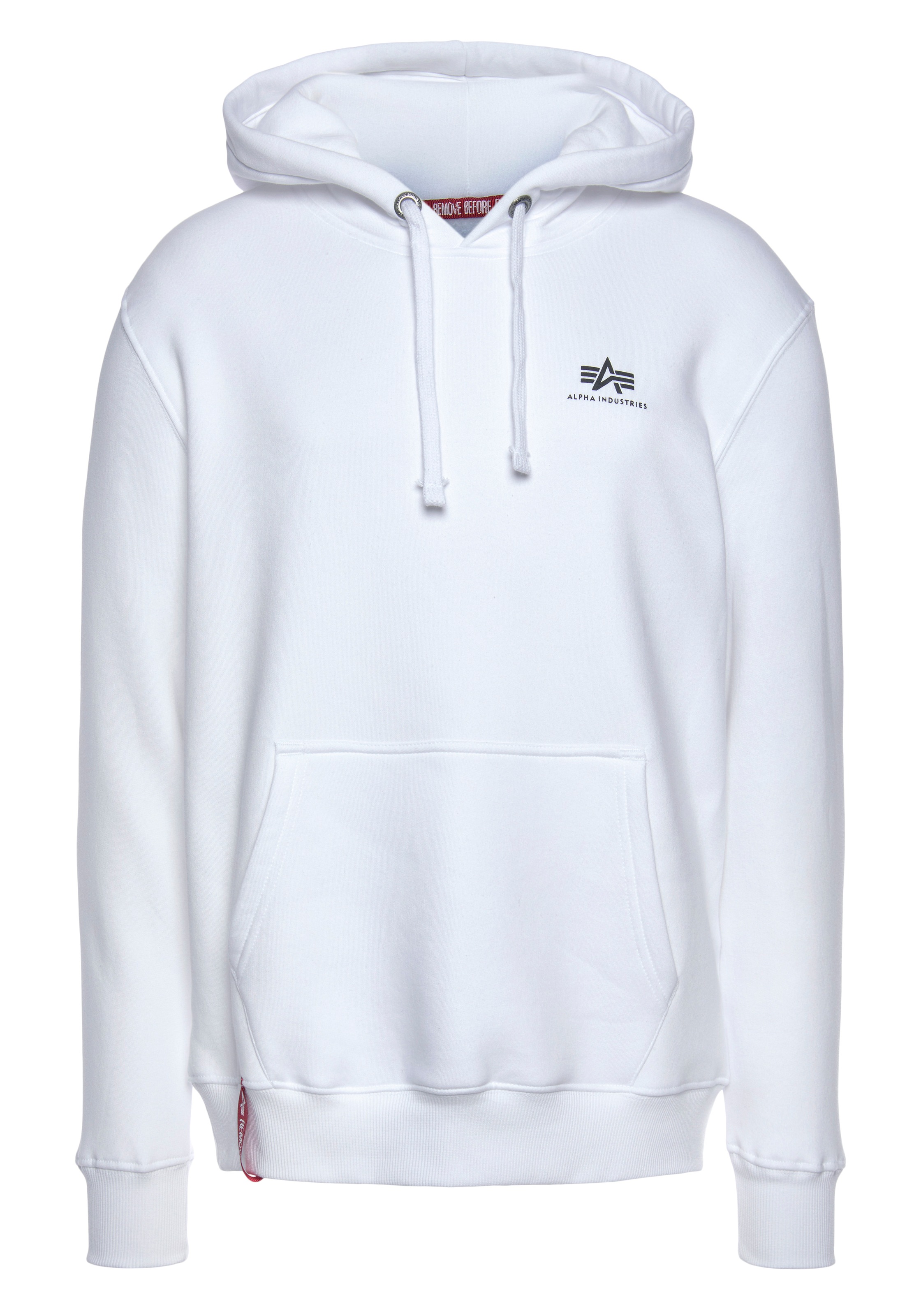 Alpha Industries Basic Small Logo Hoodie White S 7