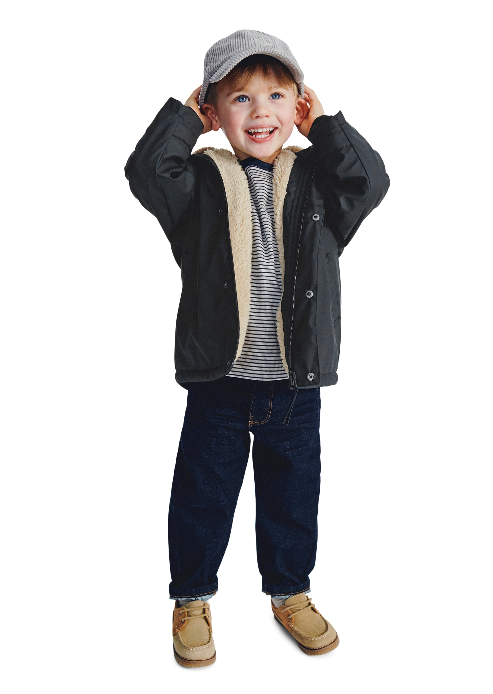 Marc O'Polo Outdoorjacke »mit flauschigem Teddyfell-Futter« mit Kapuze