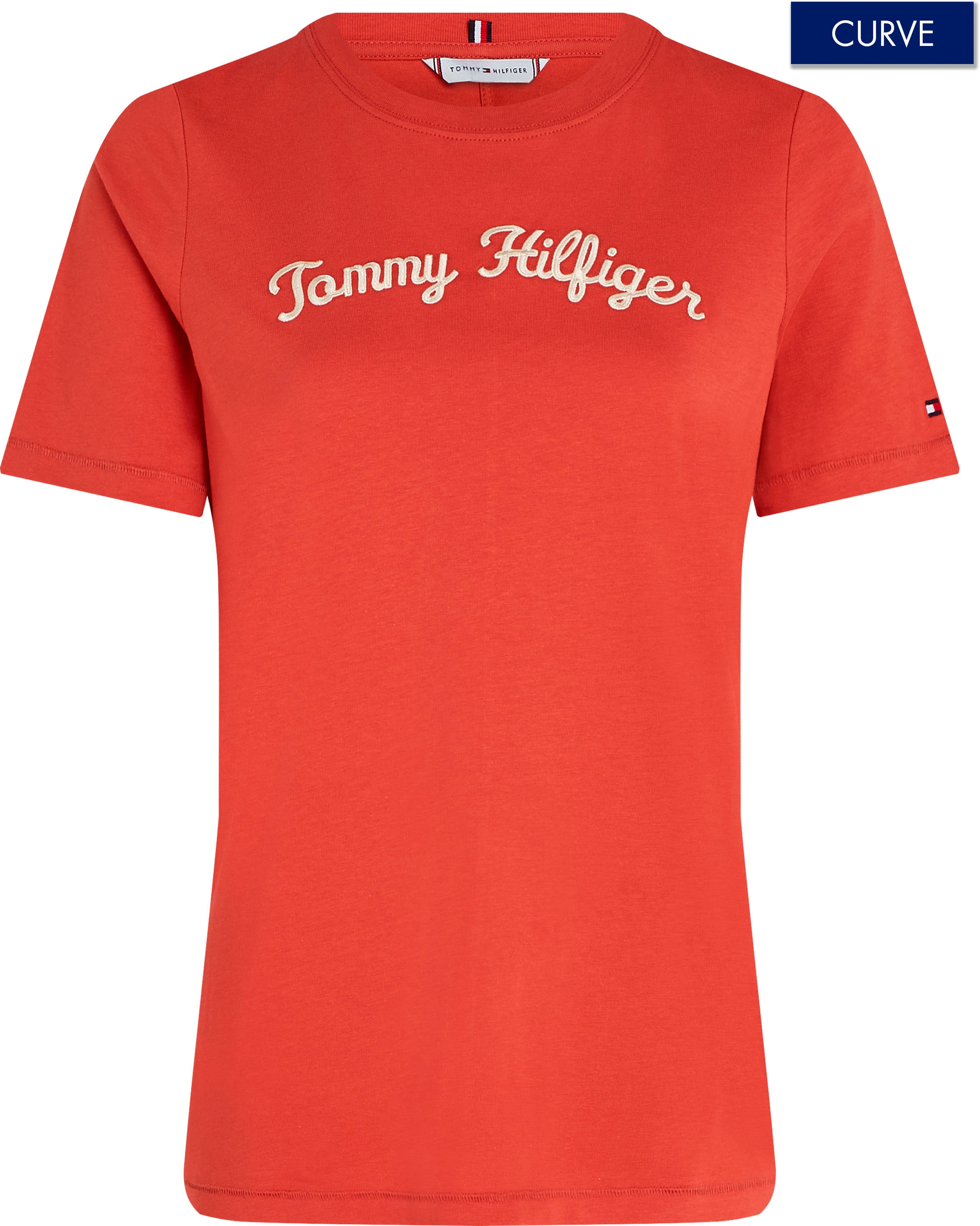 Tommy Hilfiger Curve T-Shirt »CRV REG SCRIPT TEE SS«, Große Größen