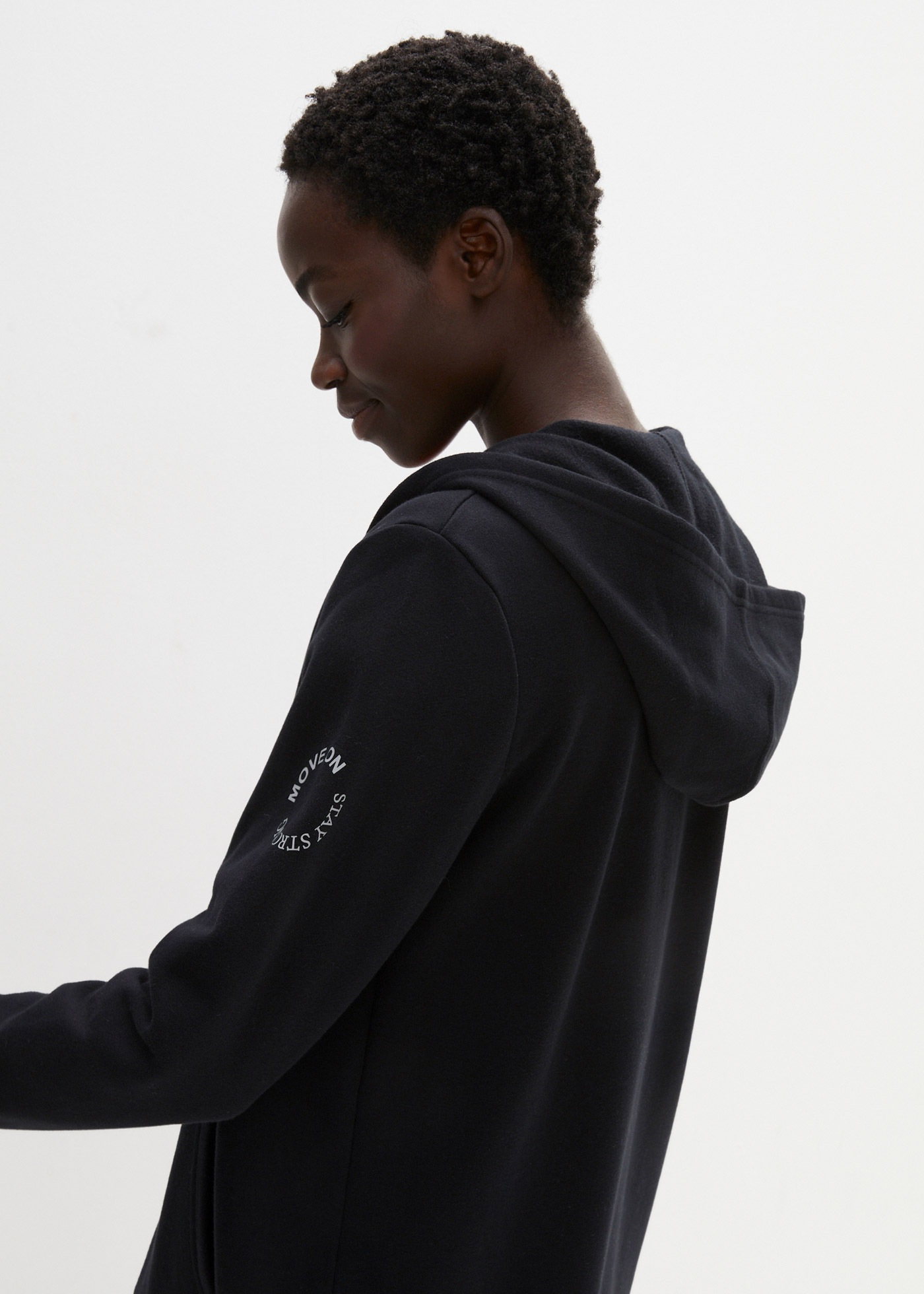 bonprix Sweatjacke "Long-Sweatjacke" mit Nahtreißverschluss, aus Baumwolle günstig online kaufen