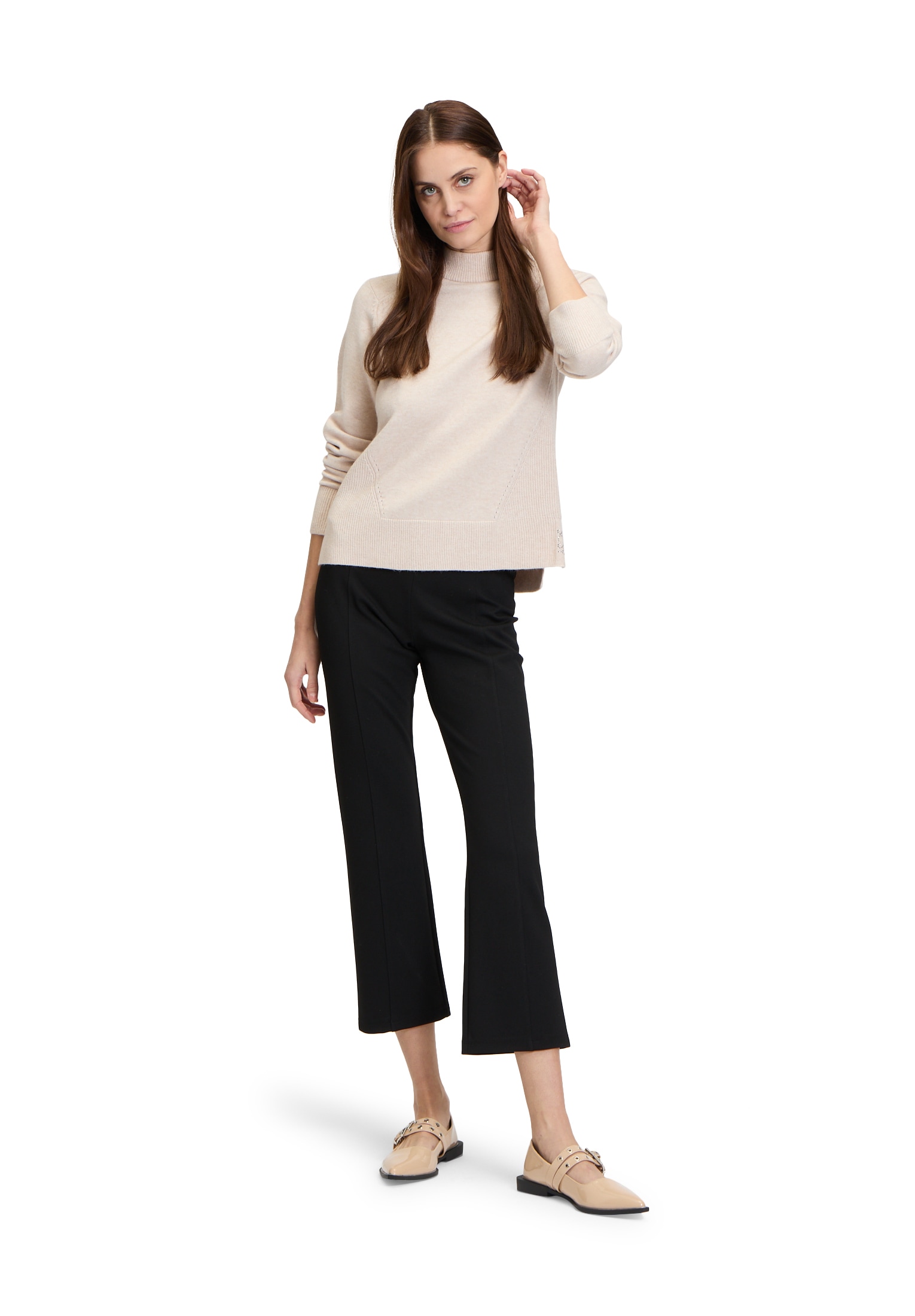 Betty Barclay Strickpullover »Betty Barclay Feinstrickpullover mit Rippenstruktur«, (1 tlg.), Strass
