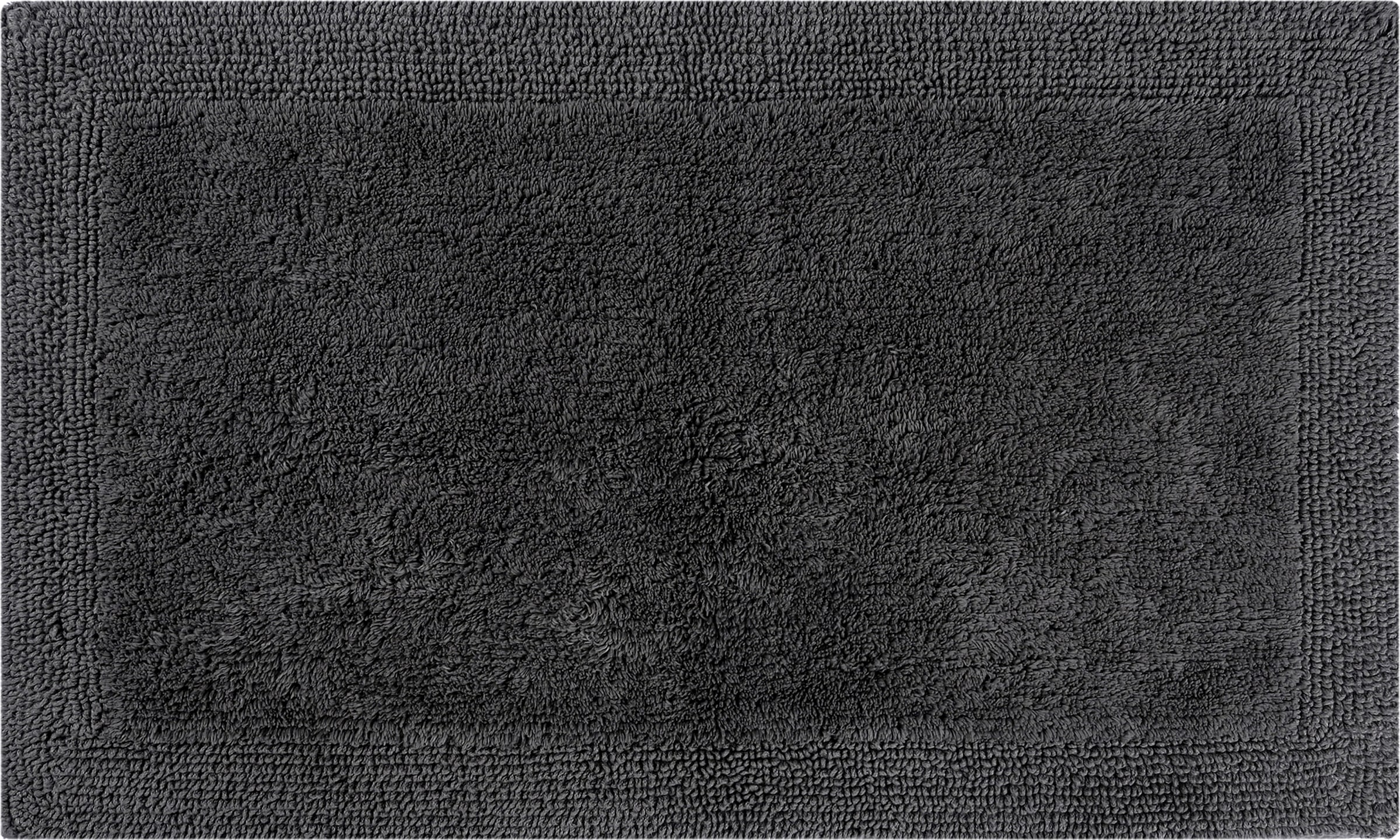 OTTO home Badematte »Kapra, Badvorleger, Badezimmer Teppich« Höhe 14 mm beidseitig nutzbar | fußbodenheizungsgeeignet | strapazierfähig mit Bordüre, Badteppich, Badematte, Baumwolle