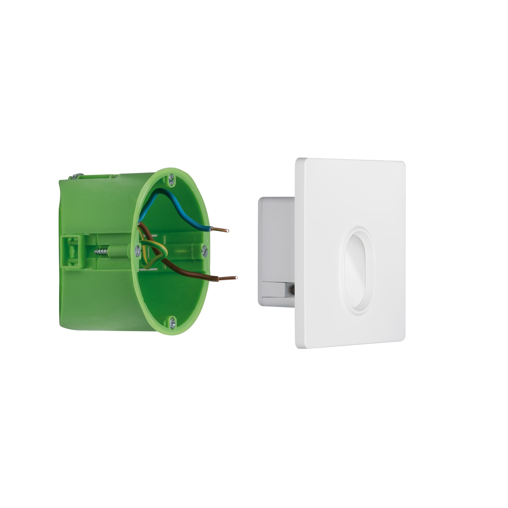 Paulmann LED Wandleuchte »Einbauleuchte eckig Weiß 1,7W«, 1 flammig
