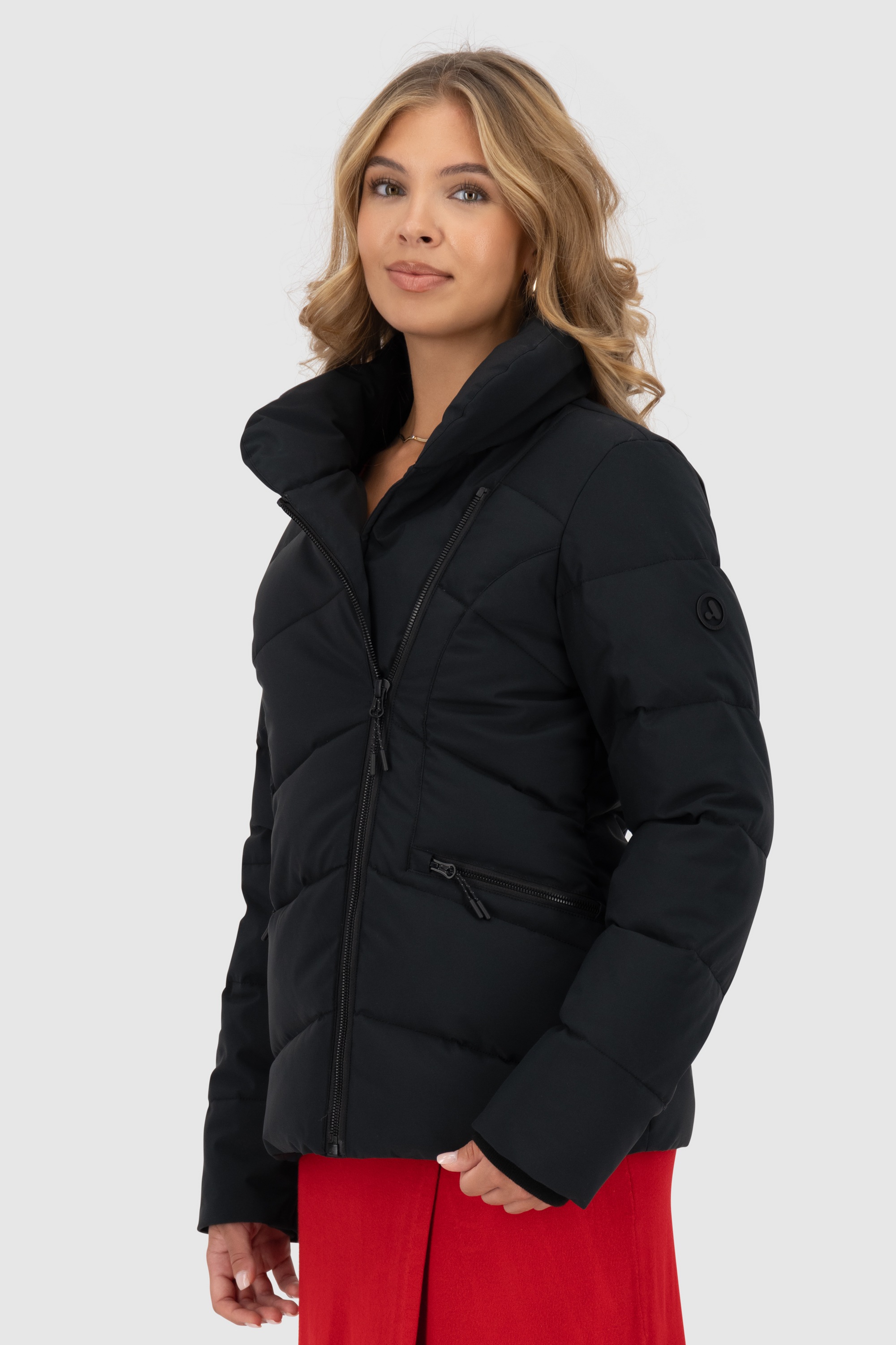 Alife & Kickin Winterjacke »Damen NellAK A«, ohne Kapuze, Figurbetont mit schrägem Reißverschluss und hohem gefütterten Kragen