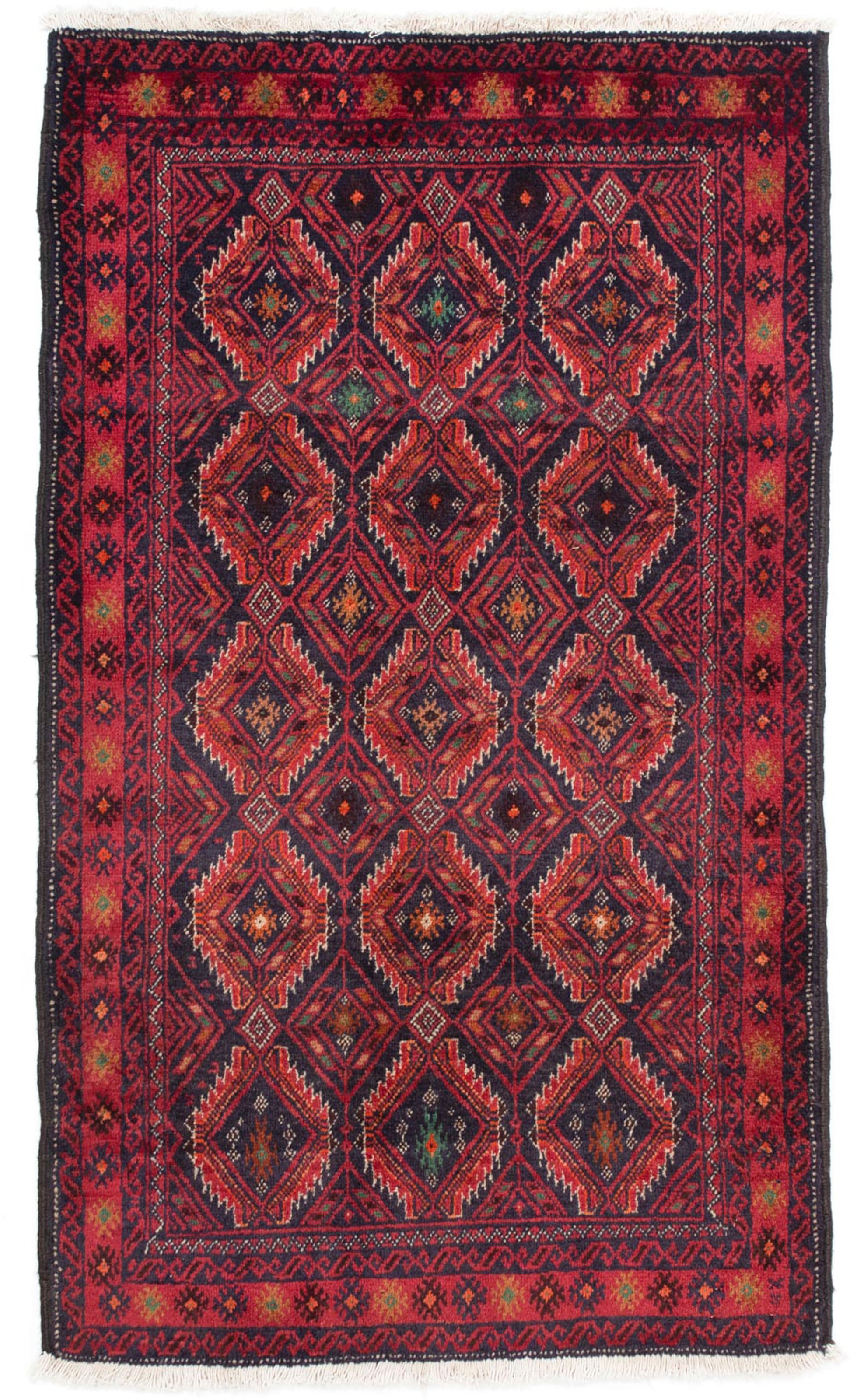 morgenland Orientteppich »Belutsch - 159 x 89 cm - dunkelblau«, rechteckig, Wohnzimmer, Handgeknüpft, Einzelstück mit Zertifikat