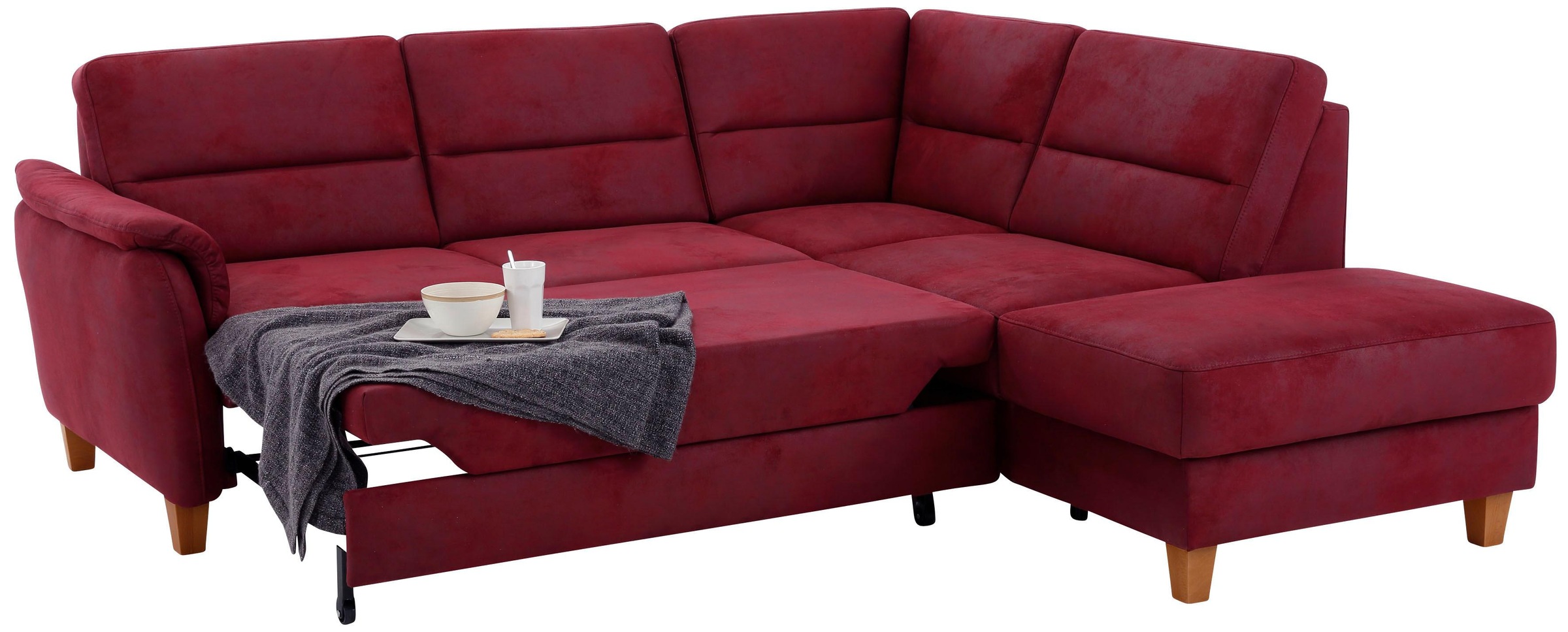 Home affaire Ecksofa »Palmera L-Form«, Federkern, wahlweise mit Bettfunktion und mit/ohne Stauraum