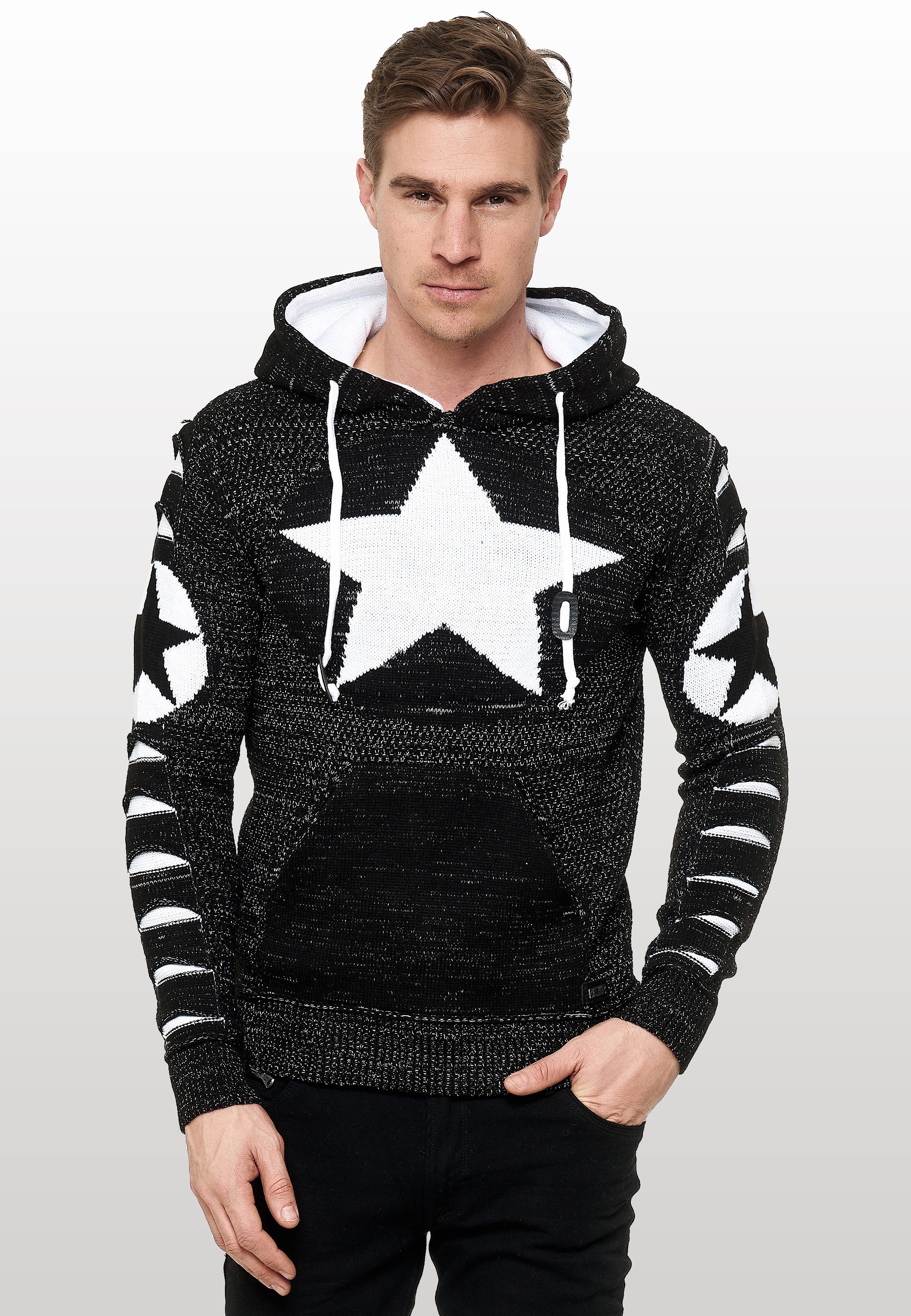 Rusty Neal Kapuzensweatshirt, mit großem Stern-Design günstig online kaufen