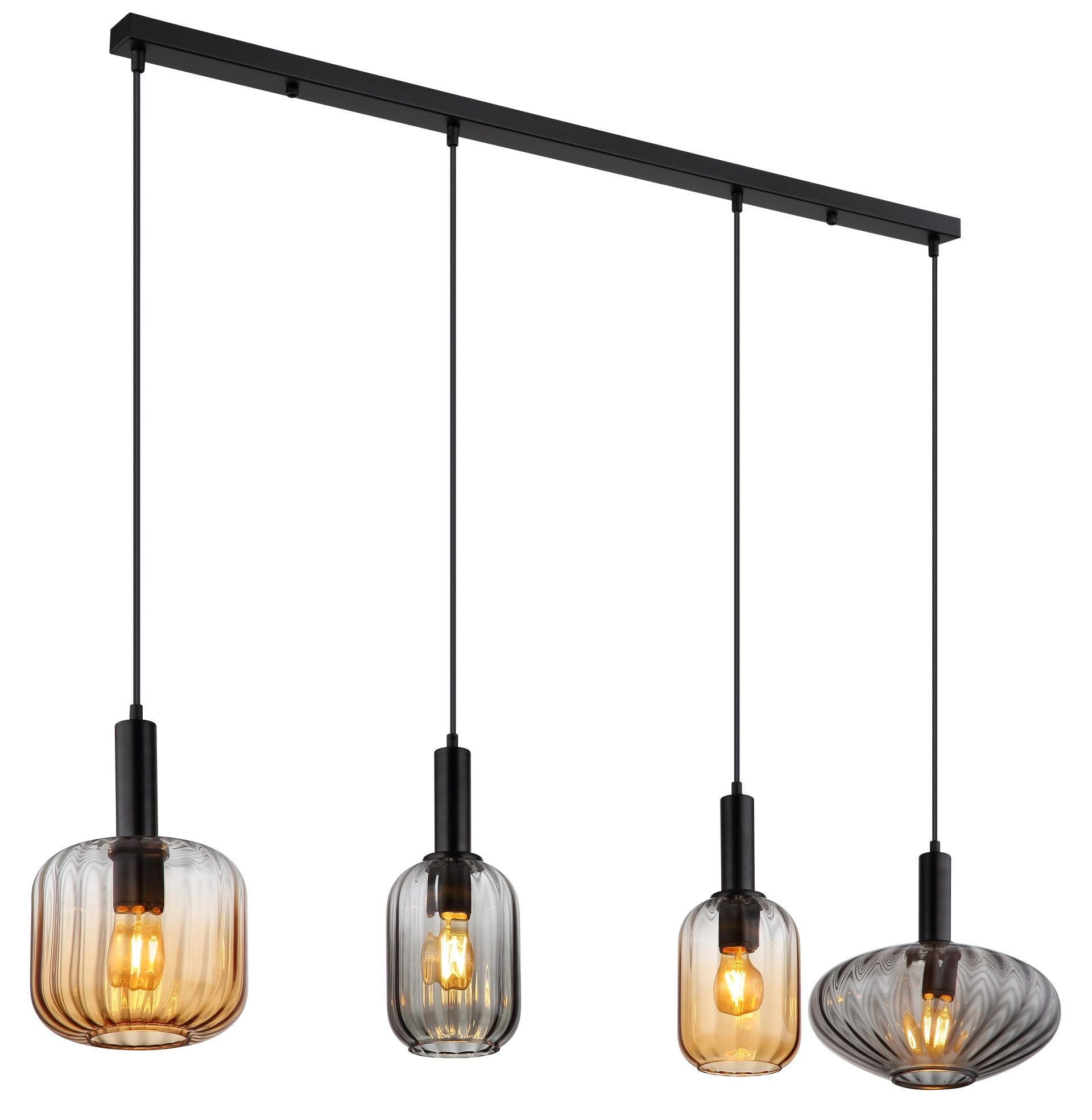 GLOBO LIGHTING Hängeleuchte »VALLETTA«, Leuchtmittel E27 | ohne Leuchtmittel, unterschiedliche Glasformen