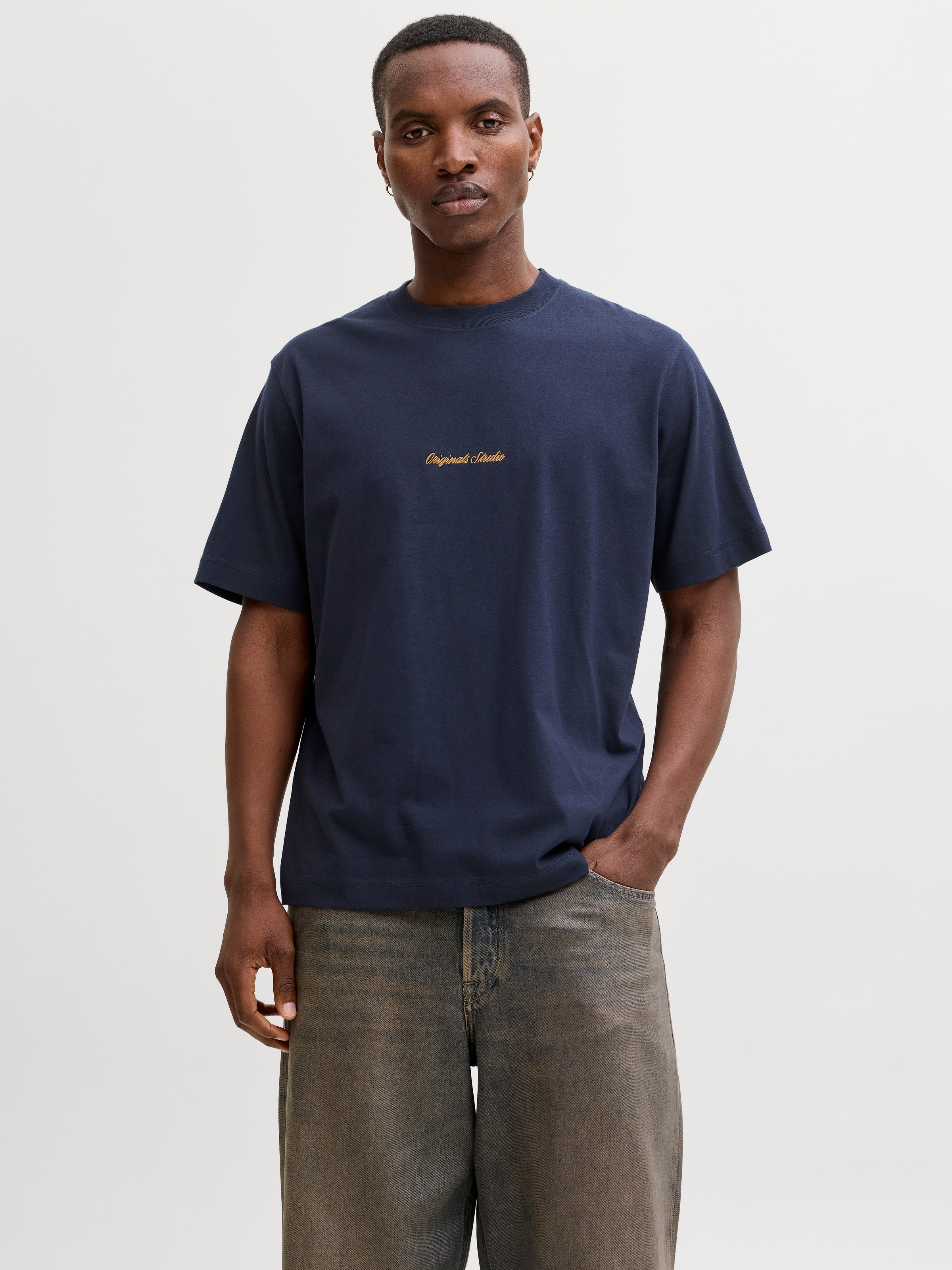 Jack & Jones Kurzarmshirt "JORNORREBRO EMB TEE SS CREW NECK NOOS" mit Logo günstig online kaufen