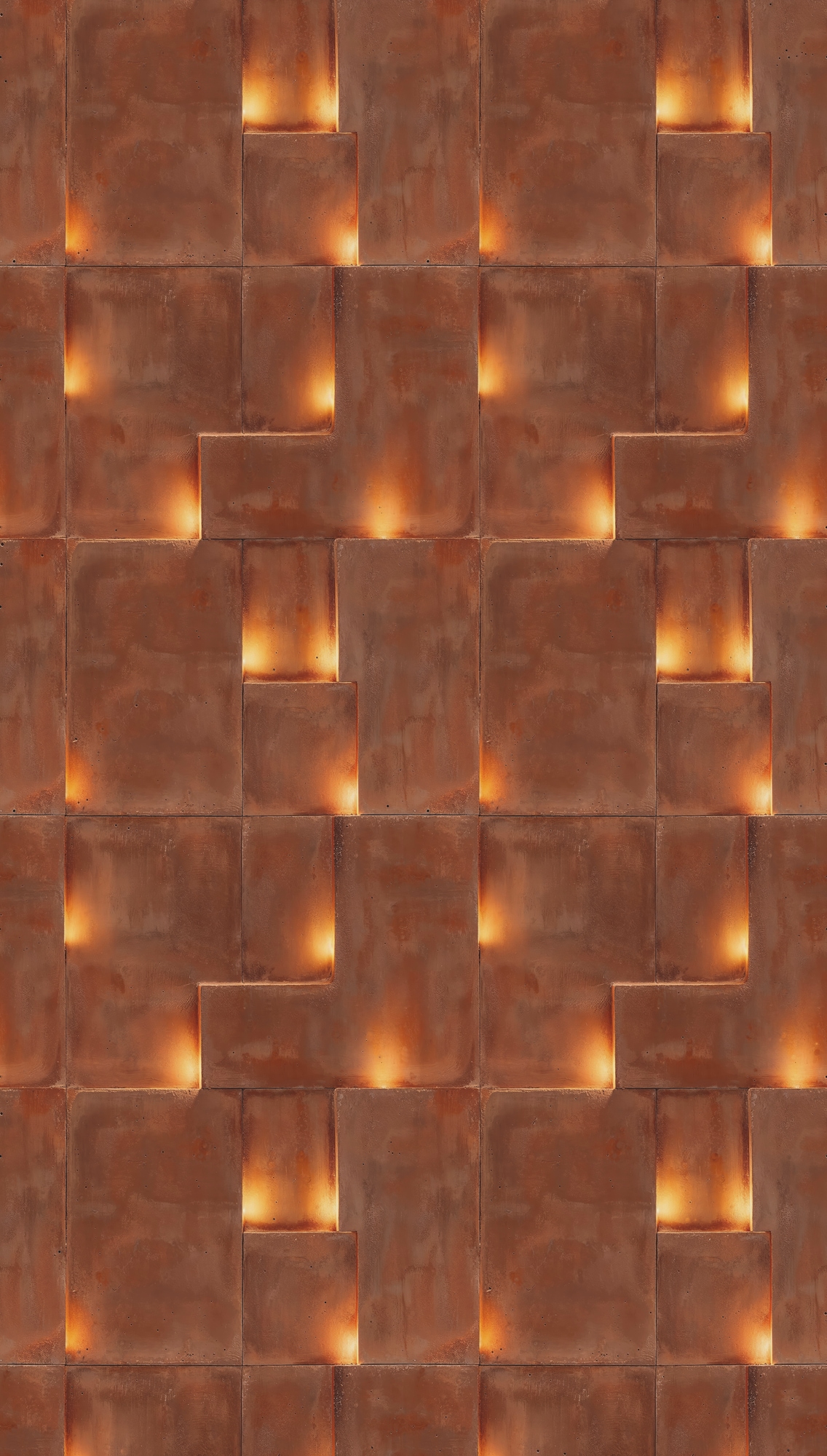 living walls Vliestapete »Fototapete 3D Backstein Rostbraun erweiterbar« Motiv strukturiert