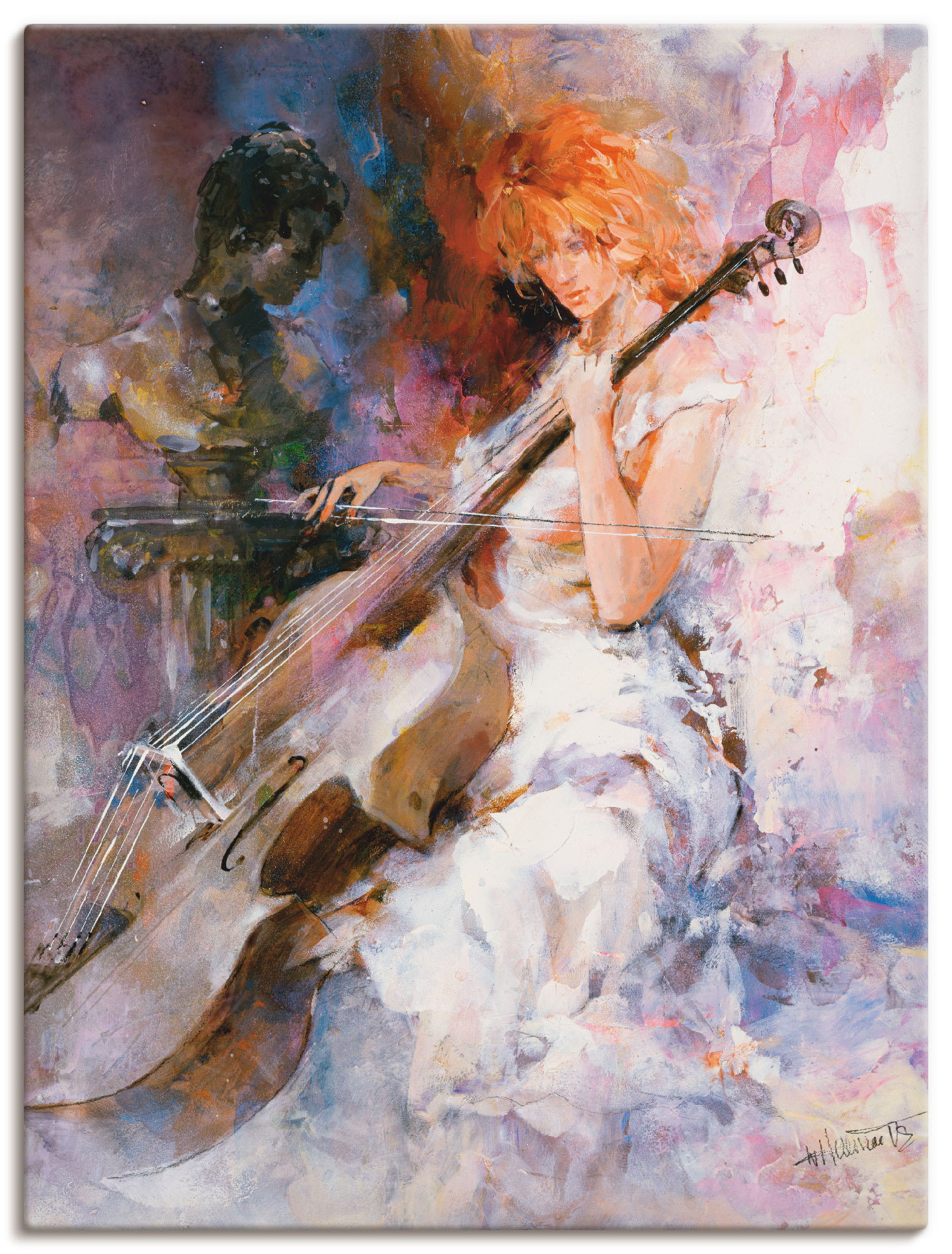 Artland Leinwandbild "Musikalische Momente" Musiker 1 Stk. tlg. auf Holzrahmen gespannt