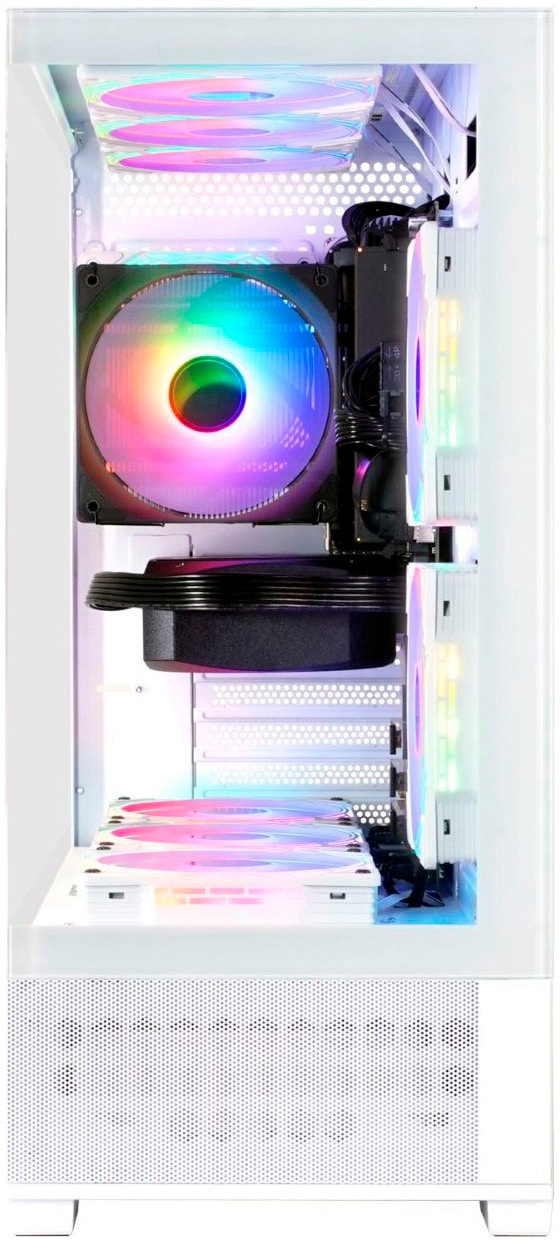 GAMEMAX Gaming-PC-Komplettsystem »MegaDeal Vista AB 2885 AMD Ryzen 5 7500F 32GB DDR5 1TB SSD RX 9070« 34 ″ AMD Ryzen 5 Radeon RX 9070 32 GB RAM 1.000 GB SSD Windows 11, DDR5 RAM+ MSI PRO MP341CQW LED-Monitor Curved 86,4cm (34")