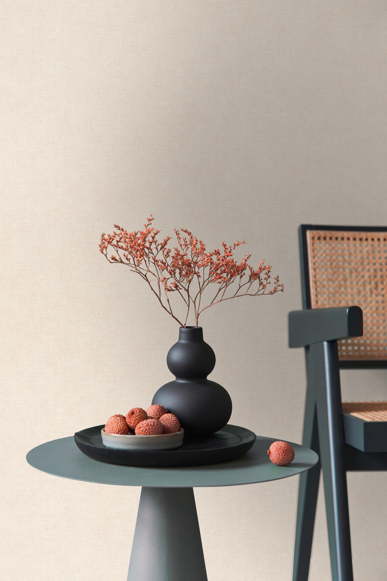 living walls "Smart Surfaces einfarbige Tapete Unitapete Struktur-Optik Landhaus" matt strukturiert Vliestapete Textil-Optik für Schlafzimmer Küche Wohnzimmer Uni Design