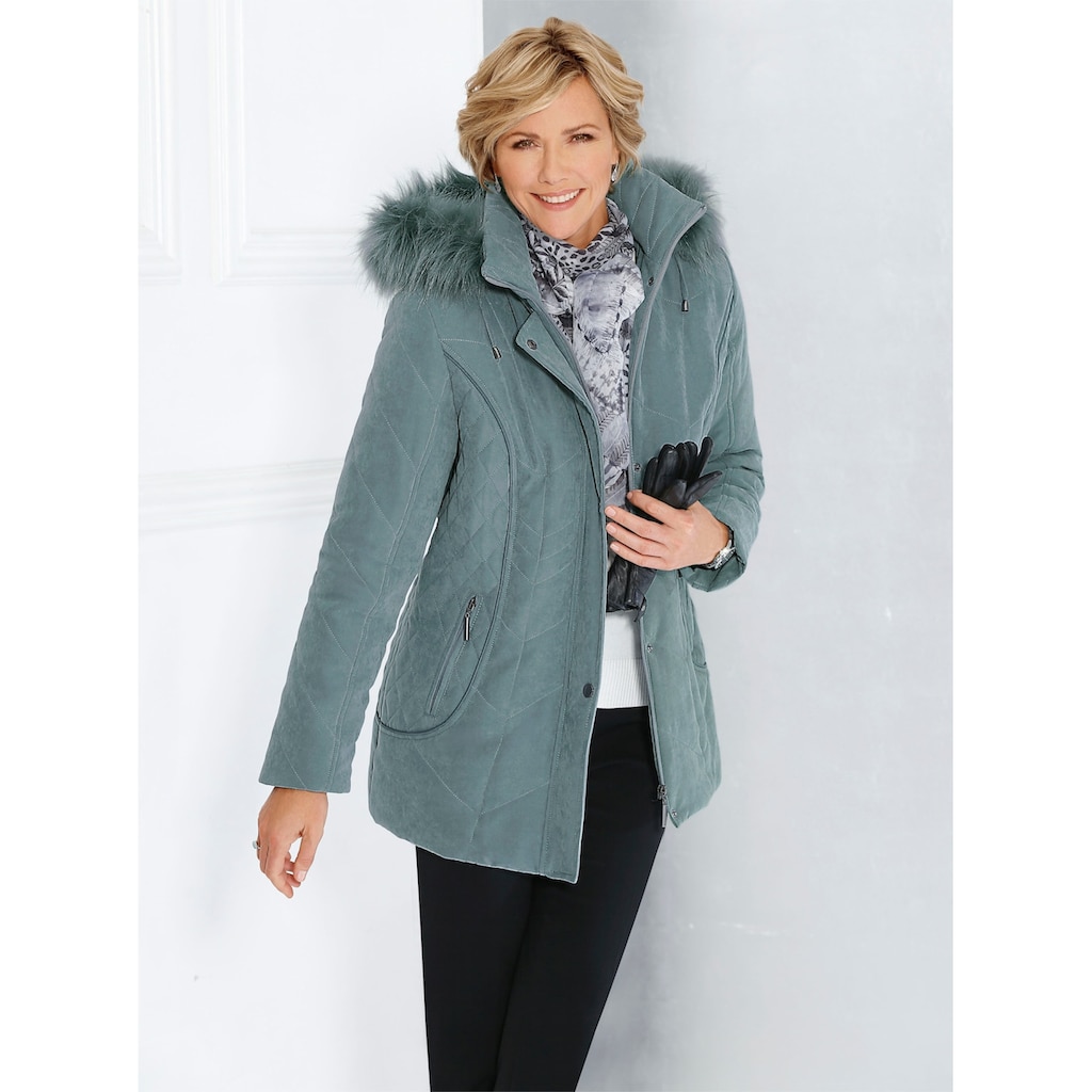 Classic Steppjacke, mit Kapuze