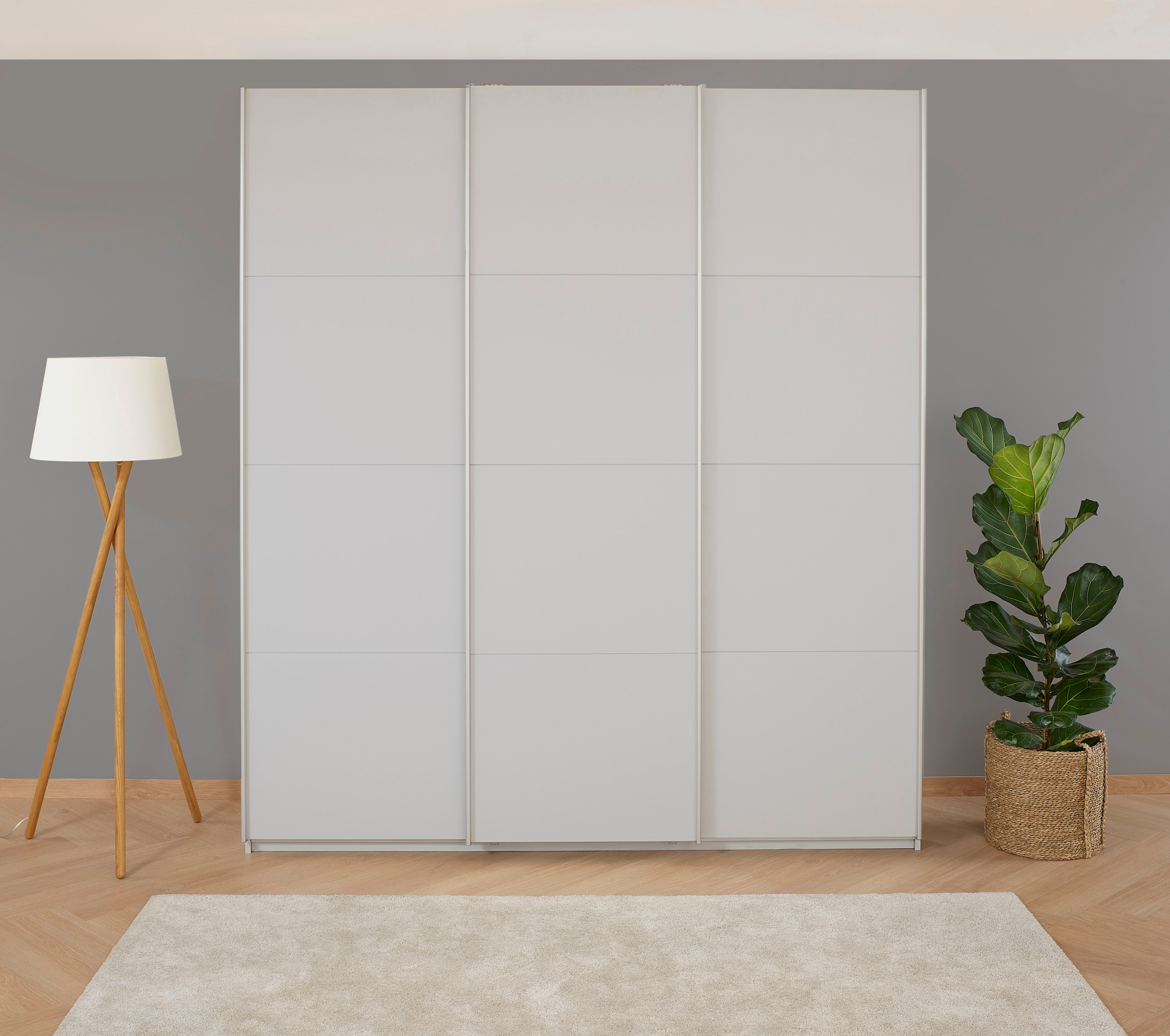rauch Schwebetürenschrank »Kleiderschrank Schrank Garderobe KOLUNA mit Dekor-Front«, inkl. 2 Innenschubladen sowie extra Einlegeböden MADE IN GERMANY