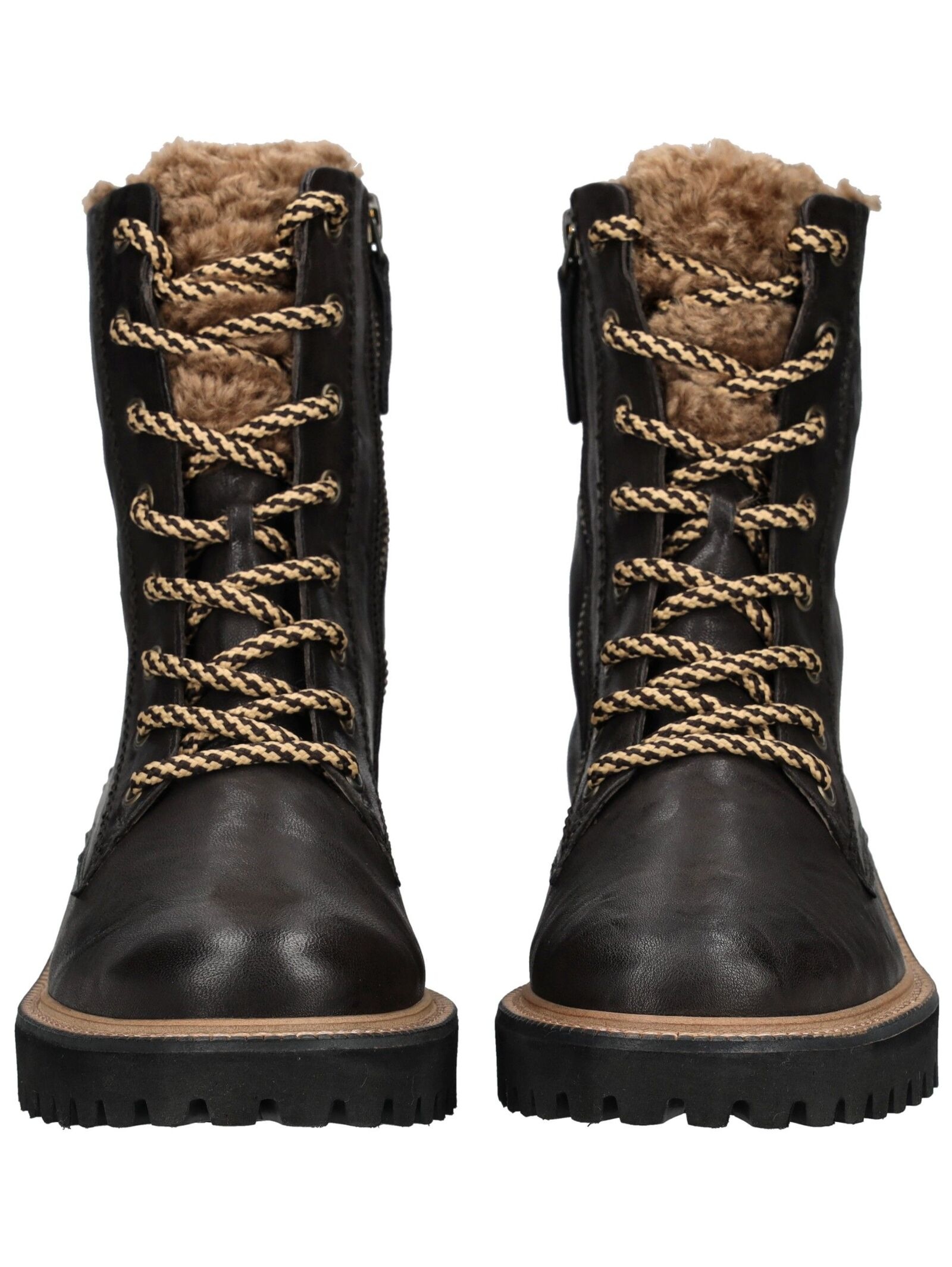 Schnürstiefelette PAUL GREEN "Paul Green Stiefelette Glattleder", Damen, Gr. 38,5, moro, Glattleder, Schuhe Schnürstiefelette 2