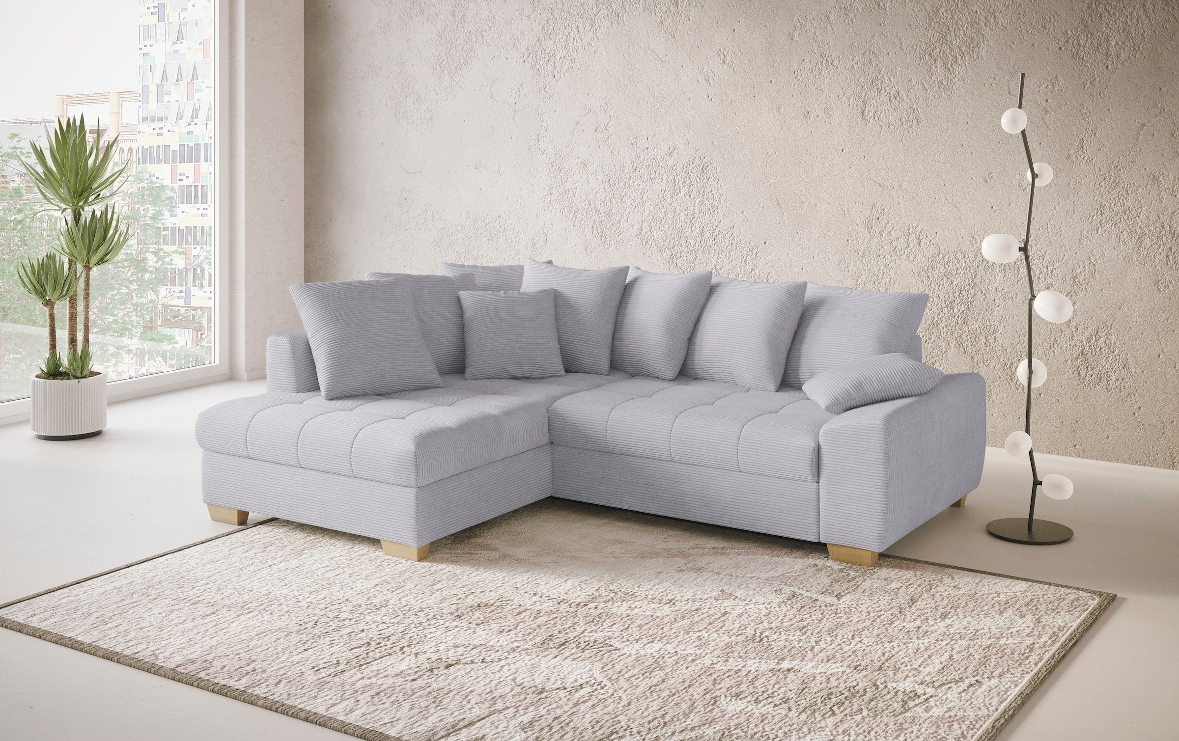 Mr. Couch Ecksofa "Nikita II, L-Form", Wahlweise mit Bettfunktion, Bettkast günstig online kaufen