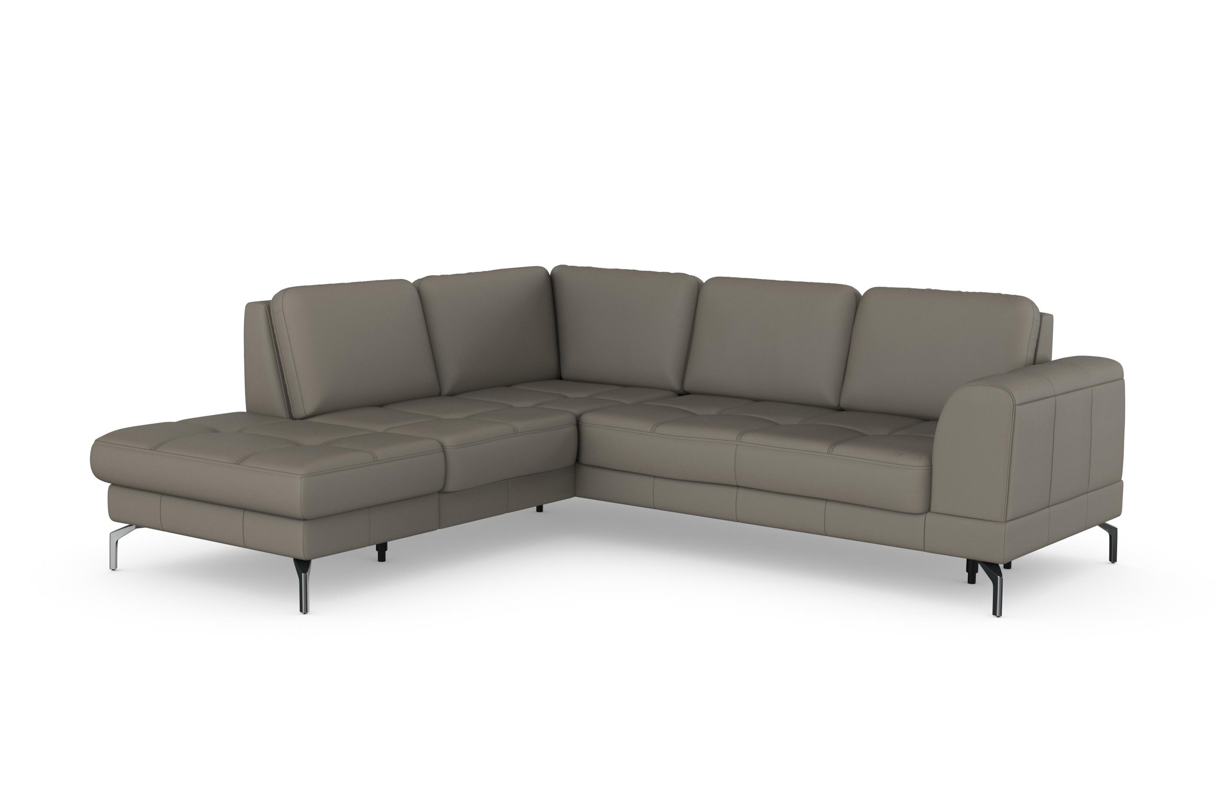 sit&more Ecksofa »Bendigo L-Form«, inklusive Sitztiefenverstellung, Bodenfreiheit 15 cm, in 2 Fußfarben