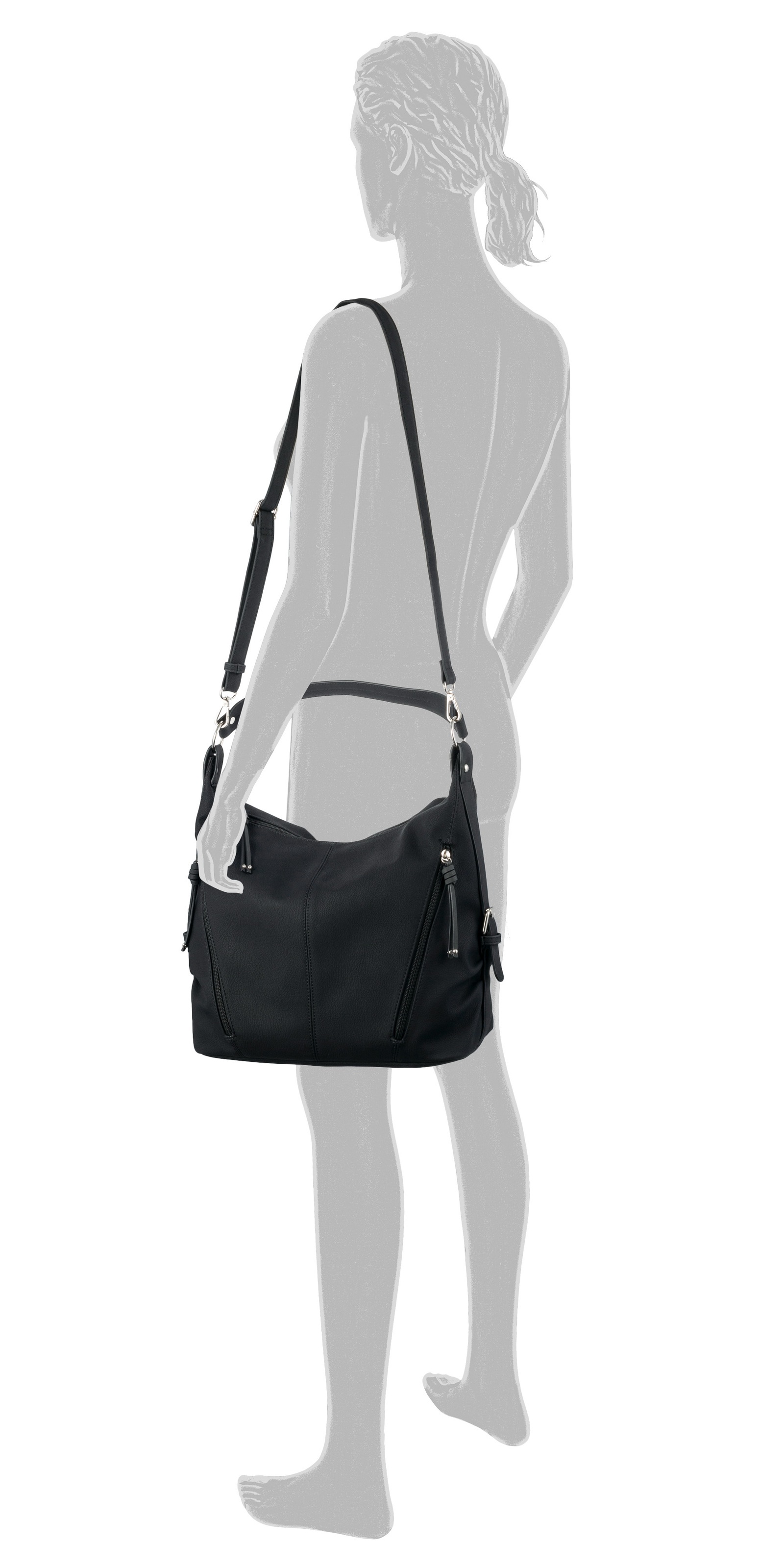 Tom Tailor CAIA Hobo Tasche Schwarz 3