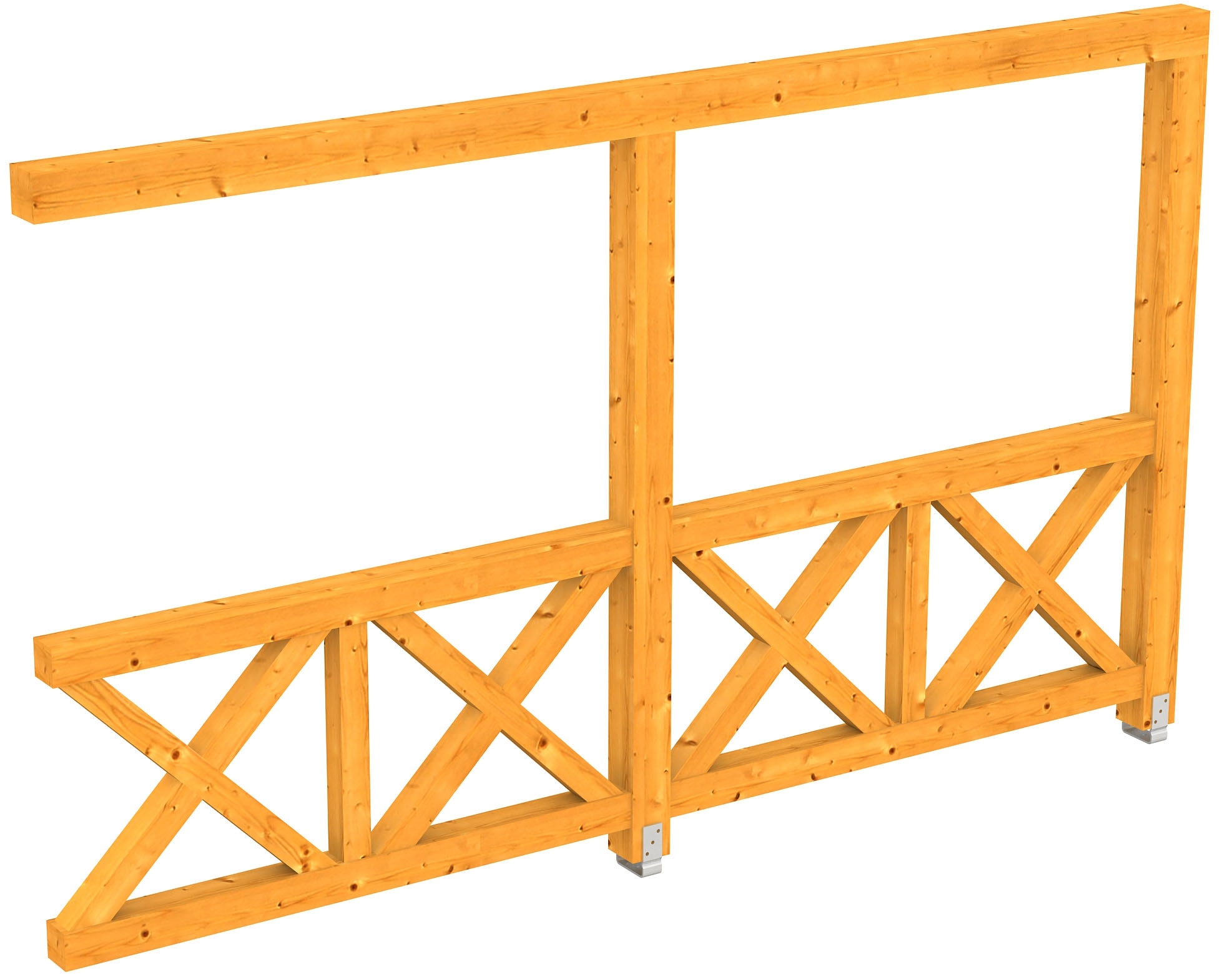 Skanholz "Andreaskreuz" Wandanbau