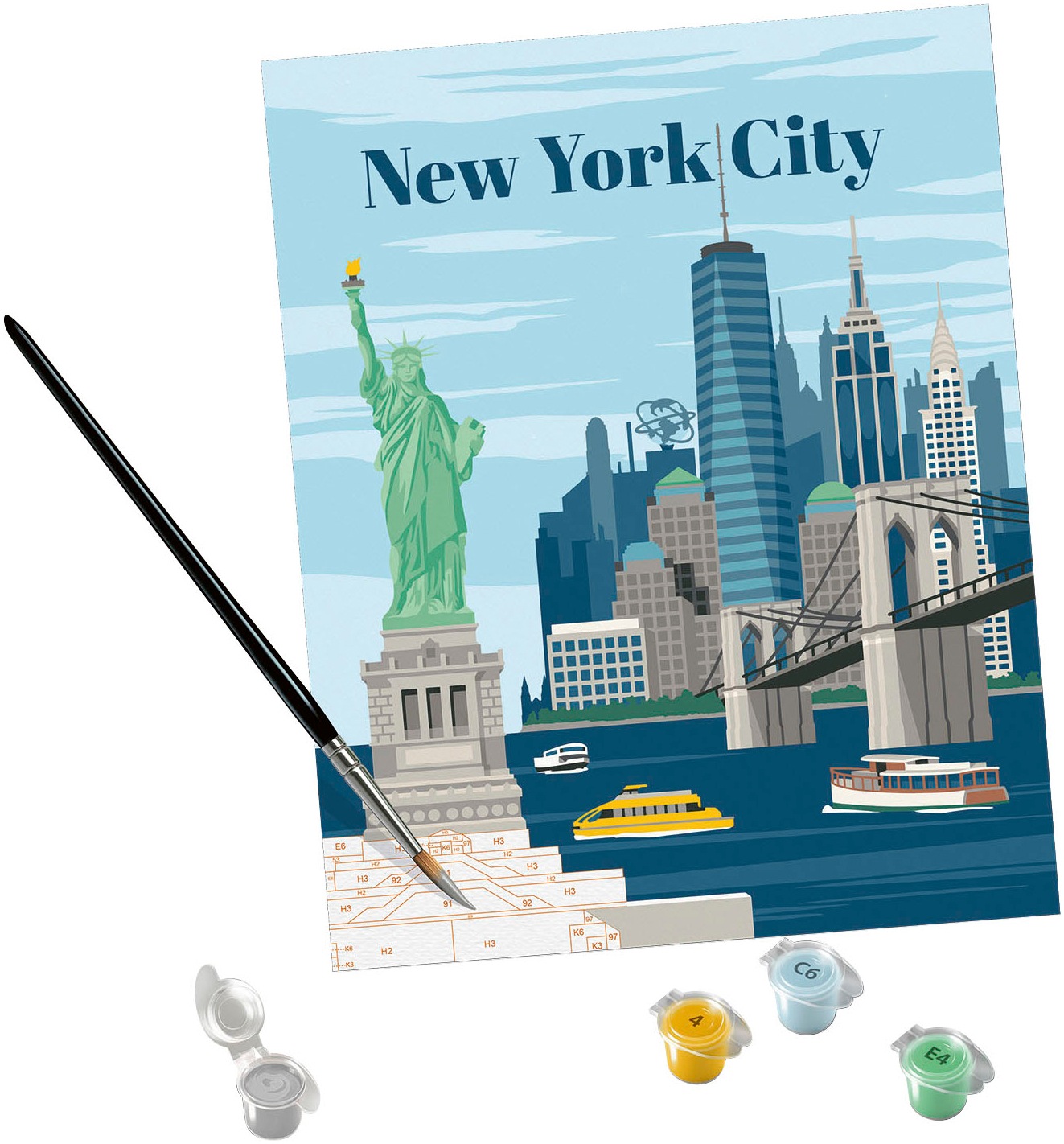 Ravensburger Malen nach Zahlen »CreArt, Colorful New York City«, Made in Europe, FSC® - schützt Wald - weltweit