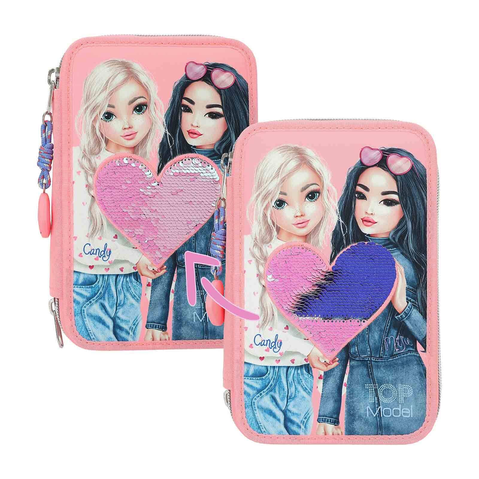 Depesche Buntstift »3-Fach Federtasche inkl. Stifte TOPModel 20,5 x 14,3 x 7,5 cm bunt«