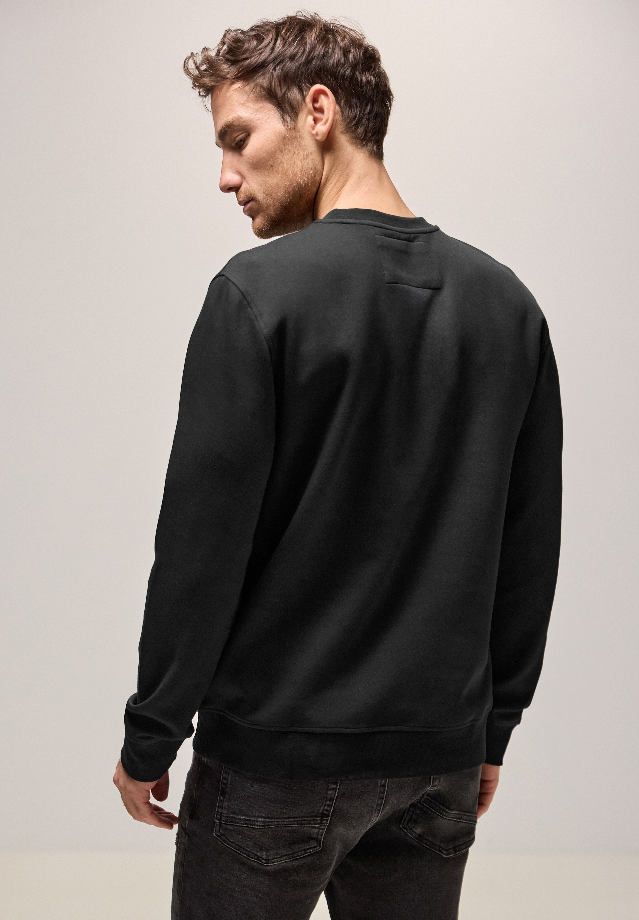 STREET ONE MEN Sweatshirt, mit Rundhalsausschnitt