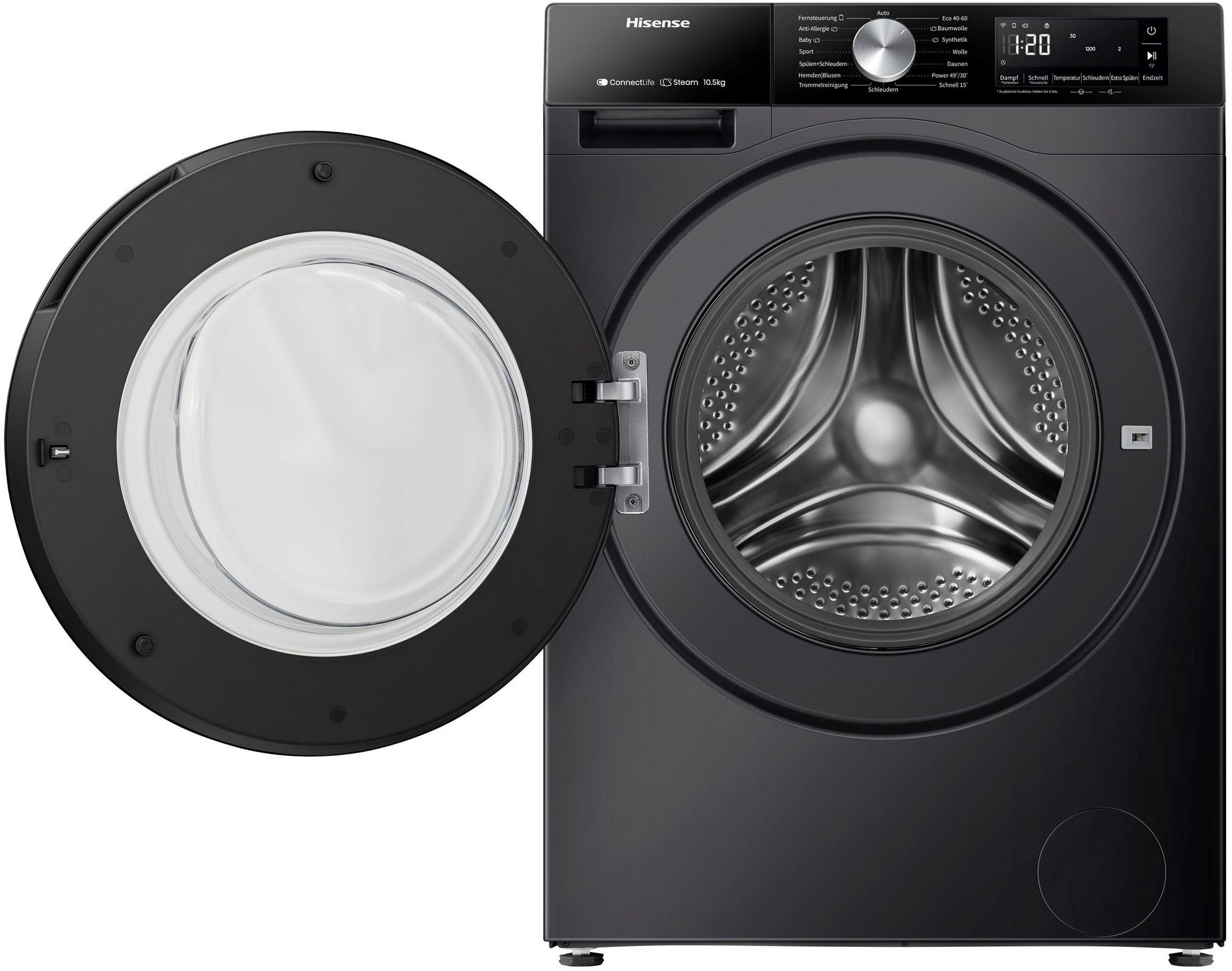 Hisense Waschmaschine »WF5S1045BB« 10,5 kg 1400 U/min AutoDosing