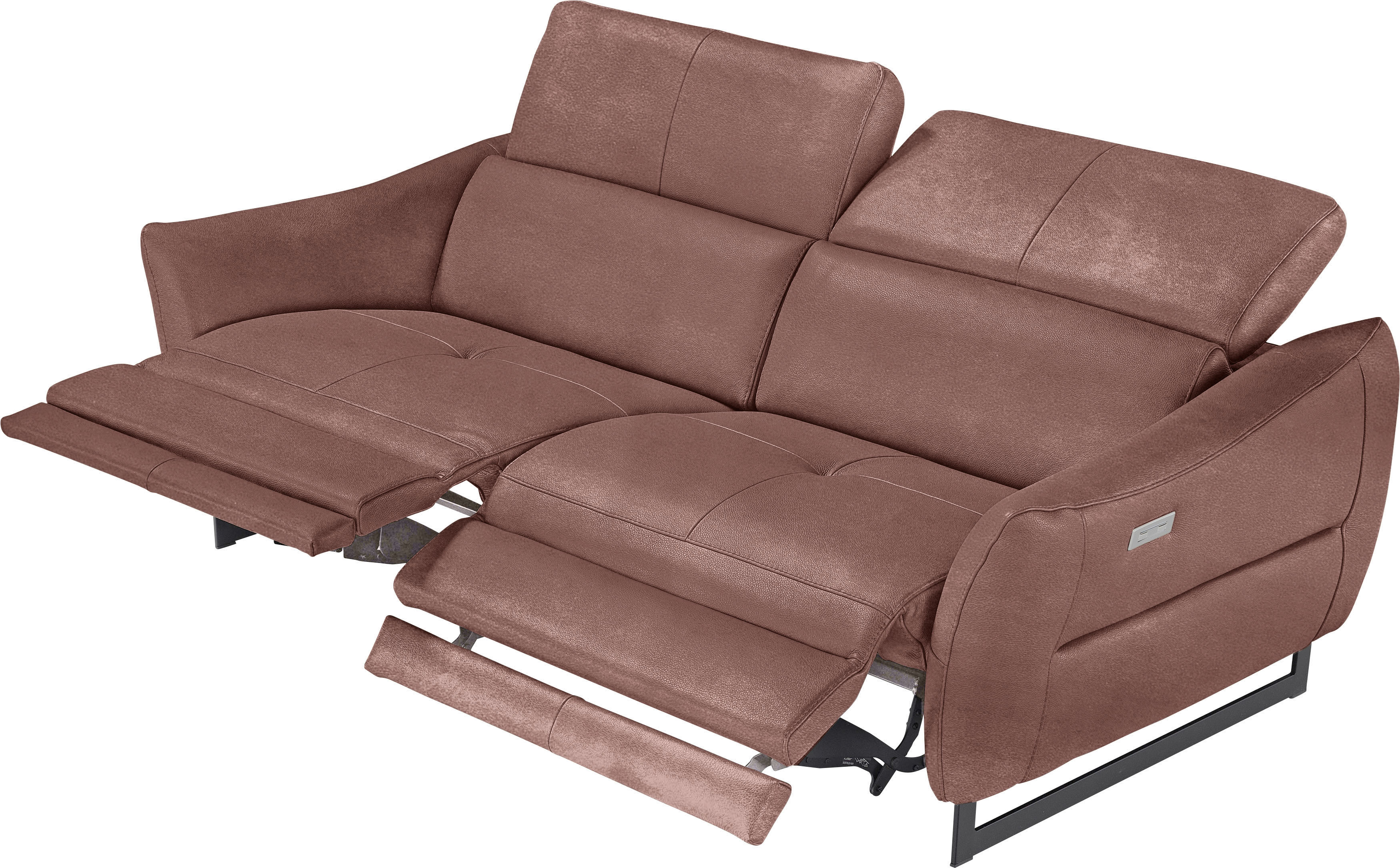 Egoitaliano 2,5-Sitzer "Dafne, elegantes Designsofa mit hohem Sitzkomfort" mit elektrischer Relaxfunktion, Kopfteile manuell verstellbar