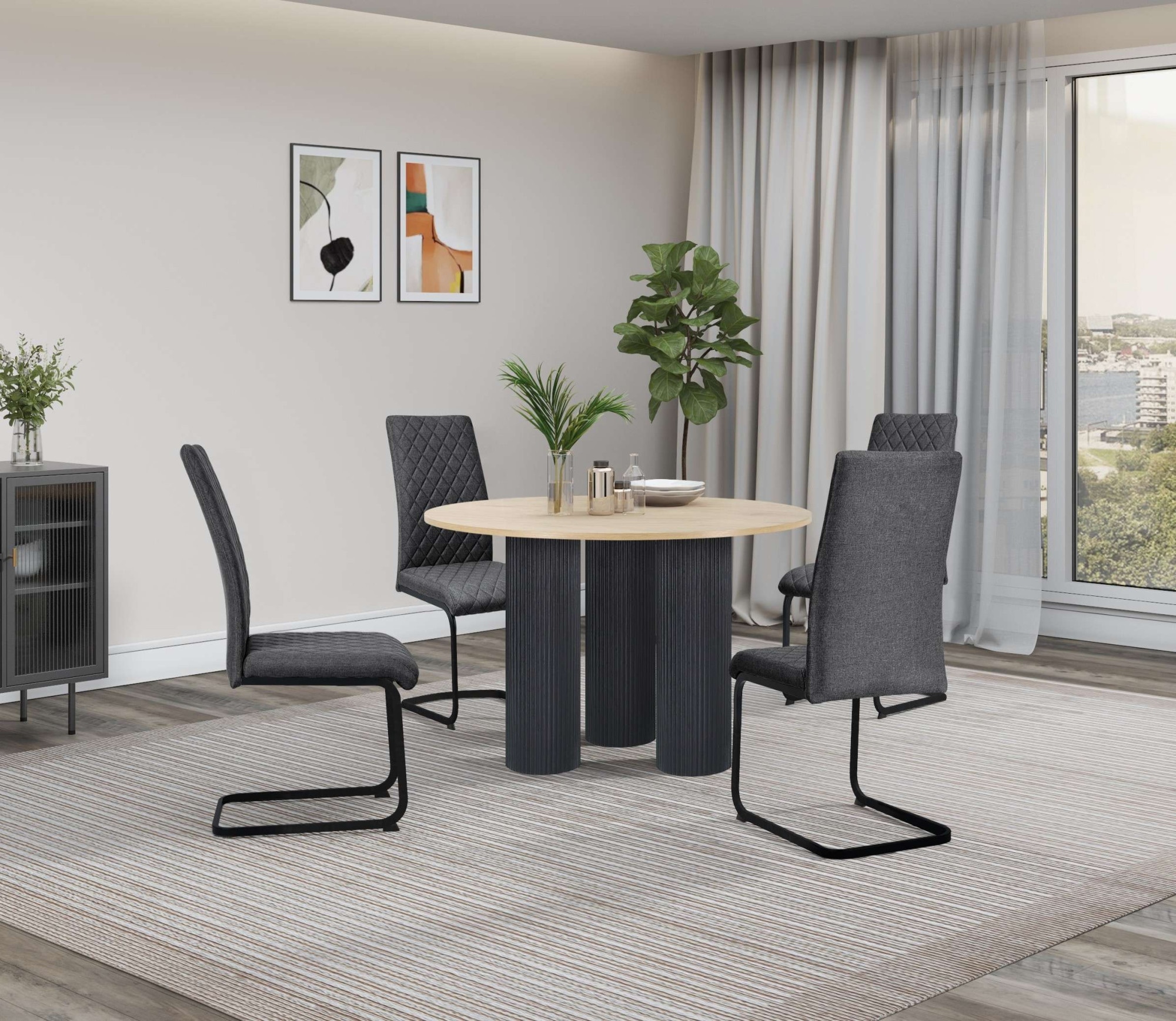 OTTO home Esszimmerstuhl »Valbourg« () 2 Stk.Freischwinger, gepolsterte Rückenlehne und Sitzfläche, Sitzhöhe 48 cm