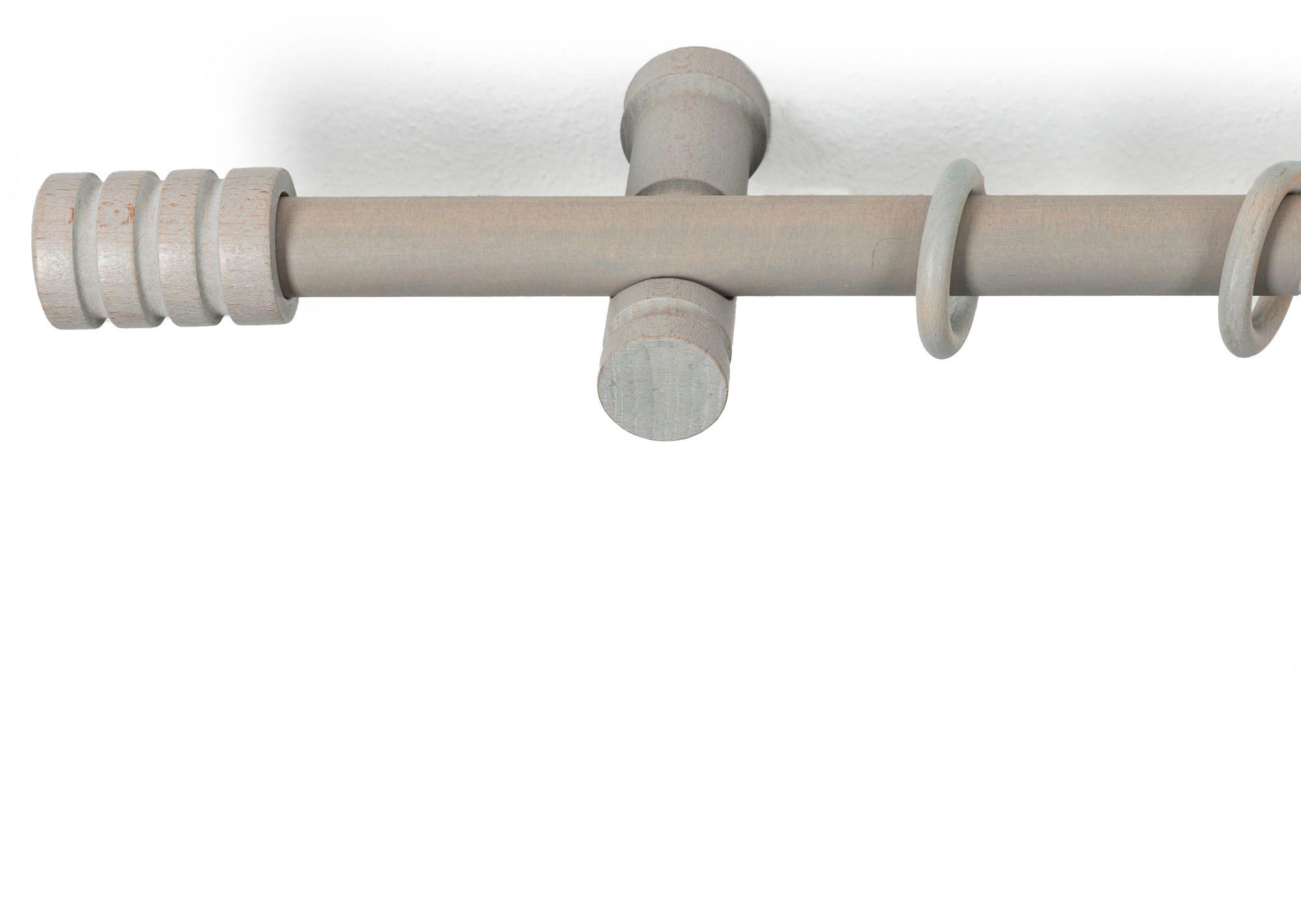 Thumbnail - SN DECO GROUP Gardinenstange "Pisa" 1 läufig-läufig Fixmaß 28 mm, Holz, verschiedene Längen und Farben, Komplettset