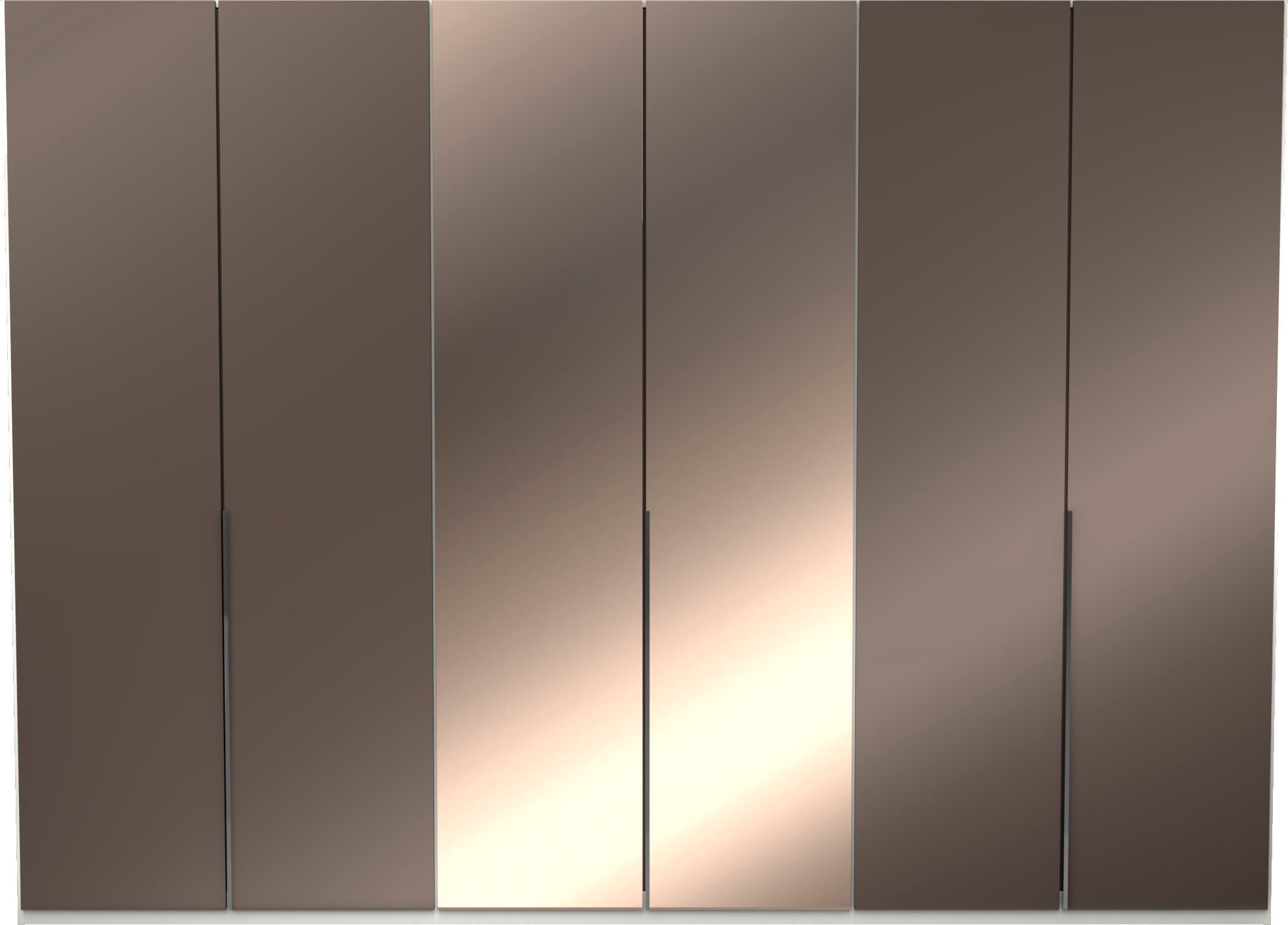 Thumbnail - Musterring Drehtürenschrank "San Diego, Kleiderschrank, Schrank, Garderobe, mit Spiegel" weiß, Türen gedämpft,2 Höhen, m...