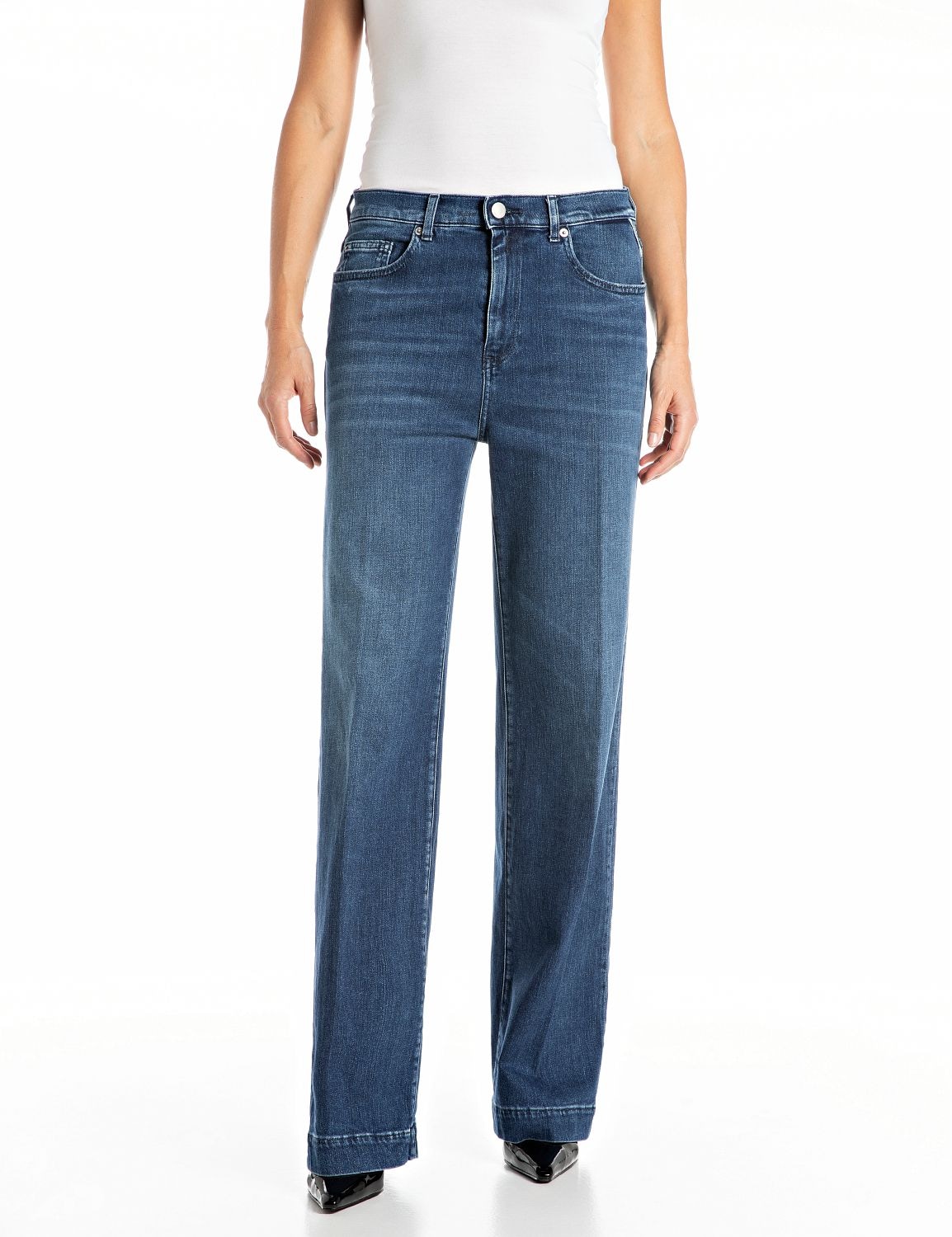 Replay Straight-Jeans "MELJA", mit weitem Bein günstig online kaufen