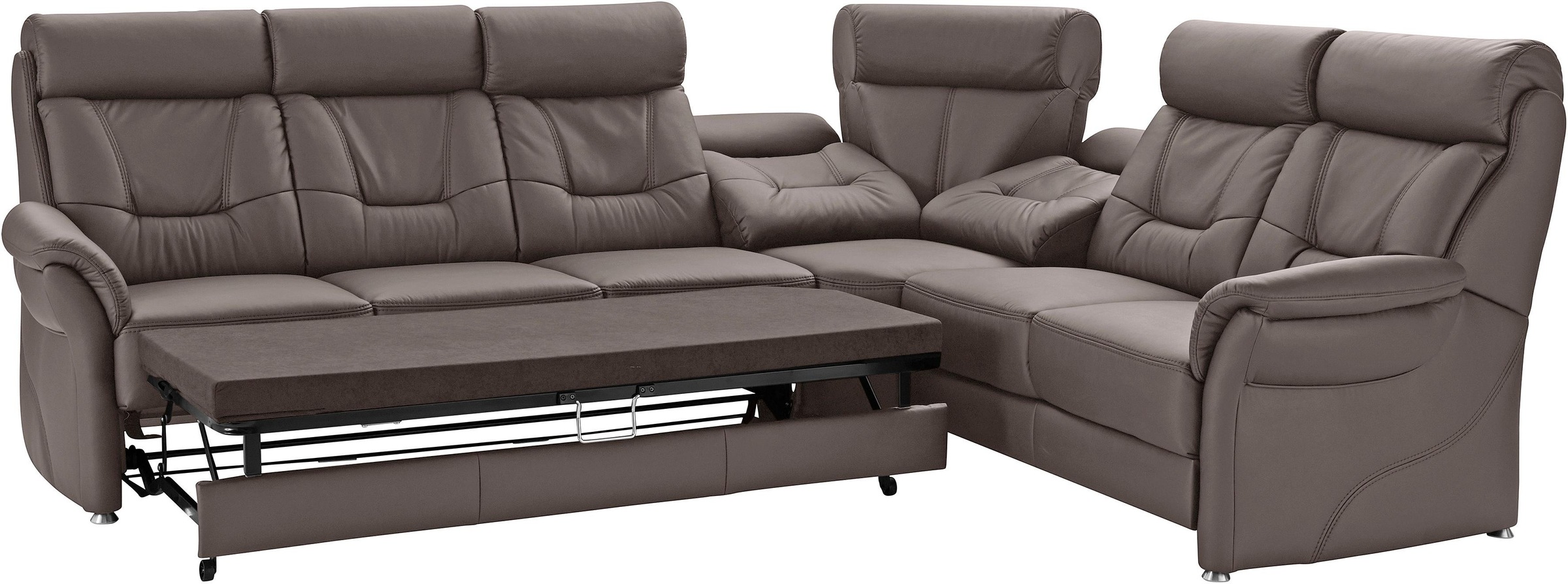 Places of Style Ecksofa »Sardinien L-Form«, mit Kopfteilverstellung, wahlweise mit Bettfunktion