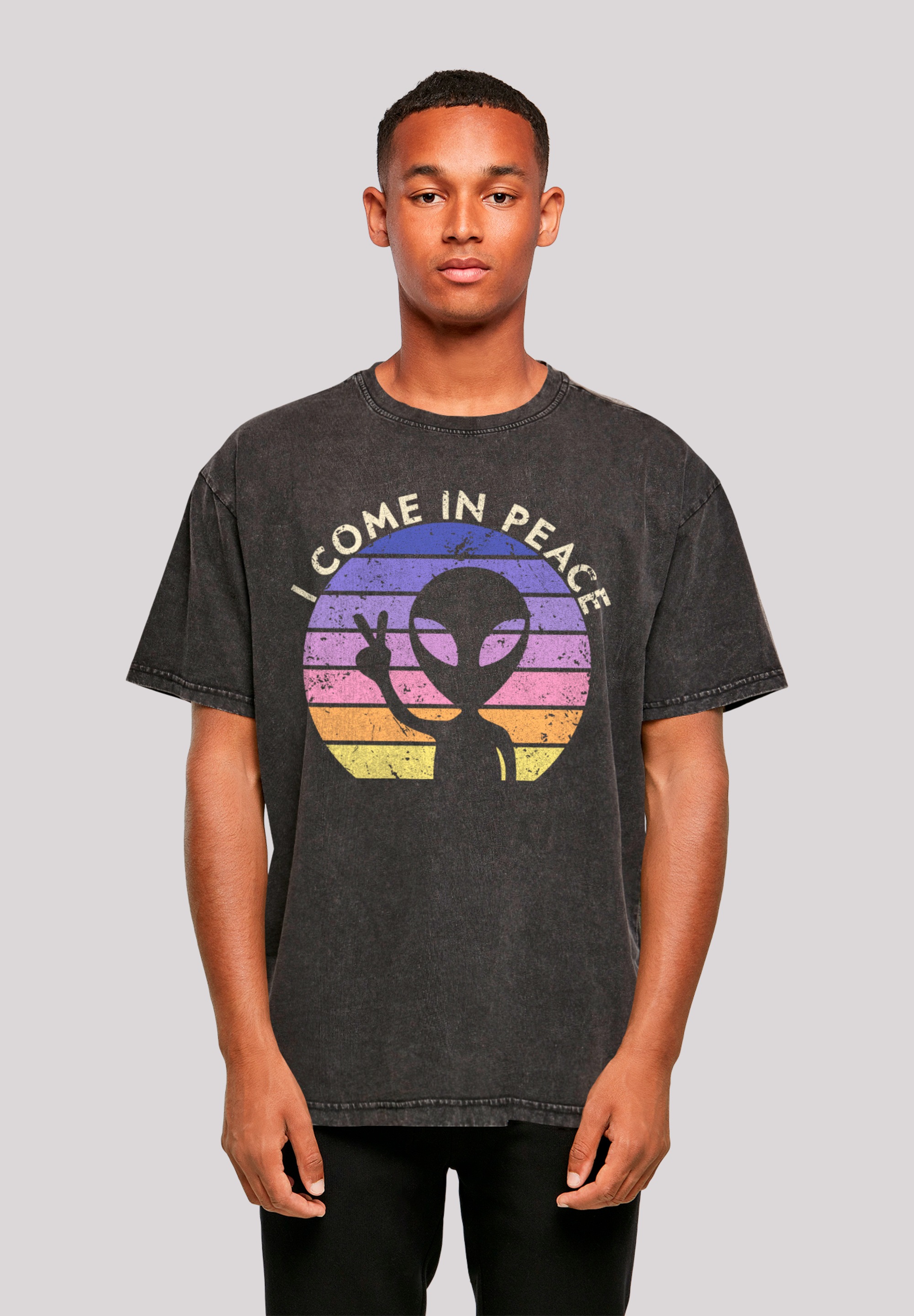 F4NT4STIC Marškinėliai »Alien Peace Sunset« Prem...