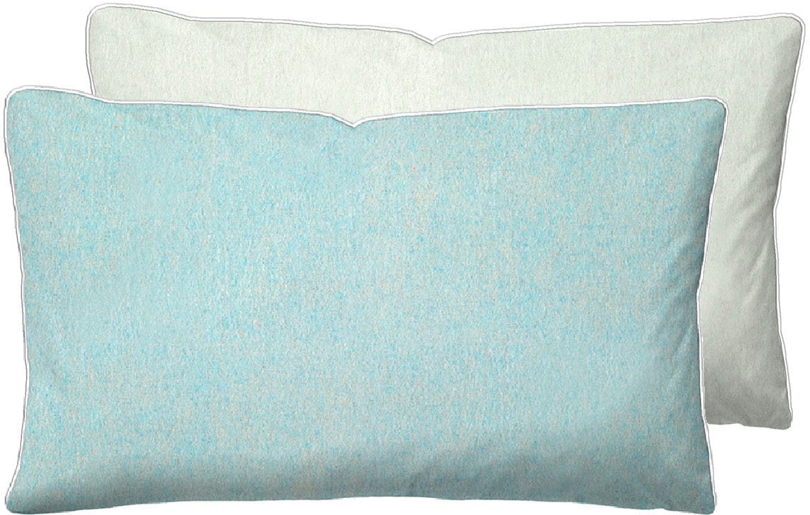 Kissenbezug BIBERNA, B:80cm L:80cm, blau, Baumwolle, 100% Baumwolle, Kissenbezüge